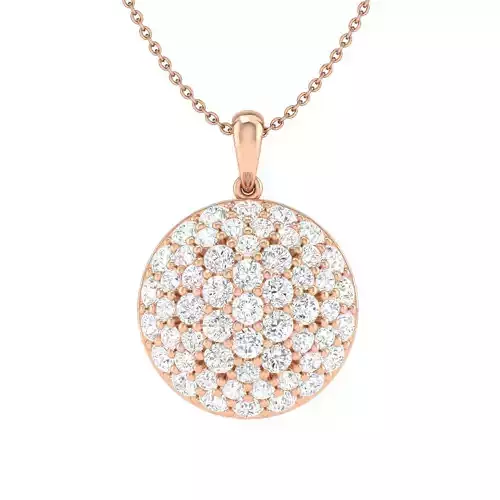 Women round pendant 3dm stl render detail