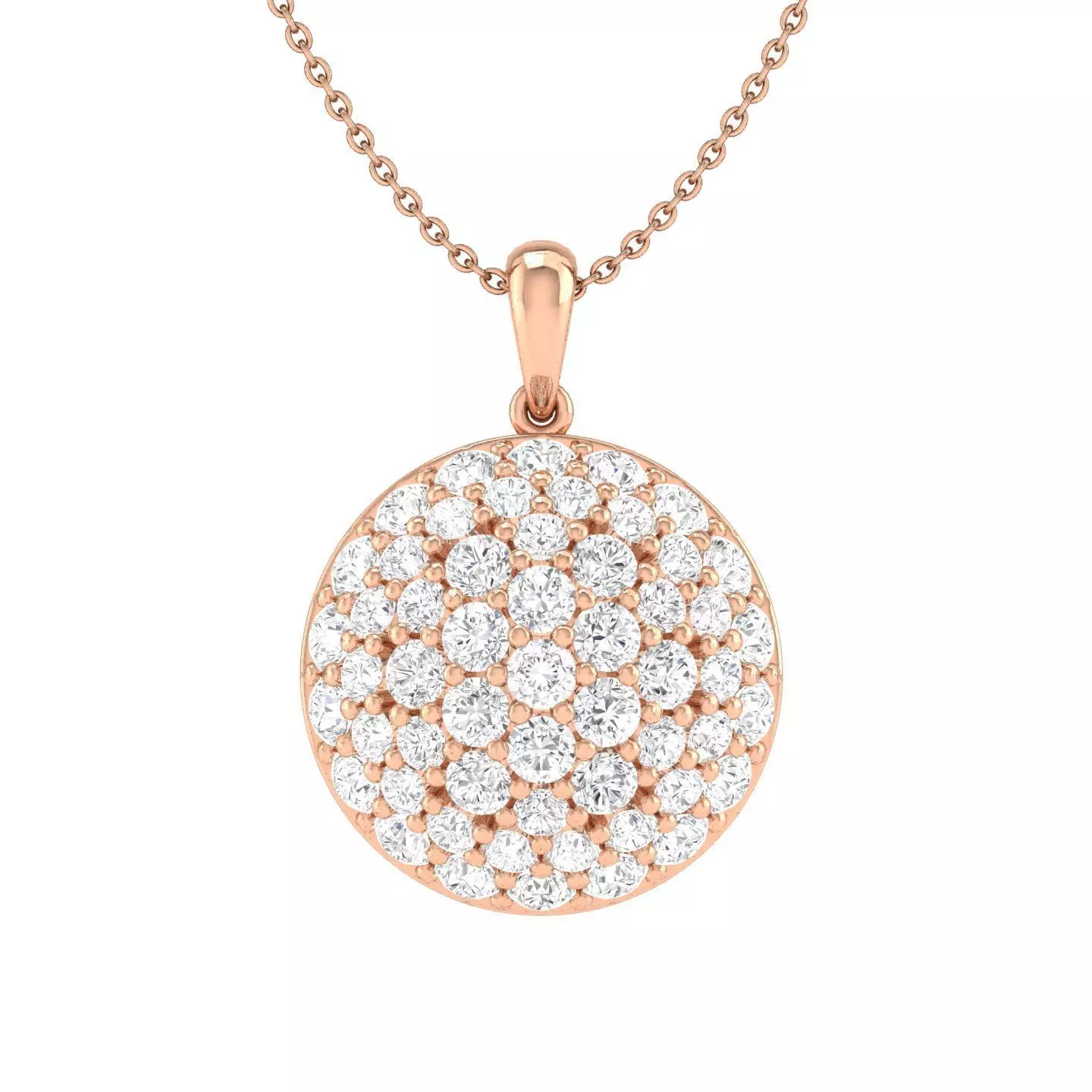 Women round pendant 3dm stl render detail 3D print model_0