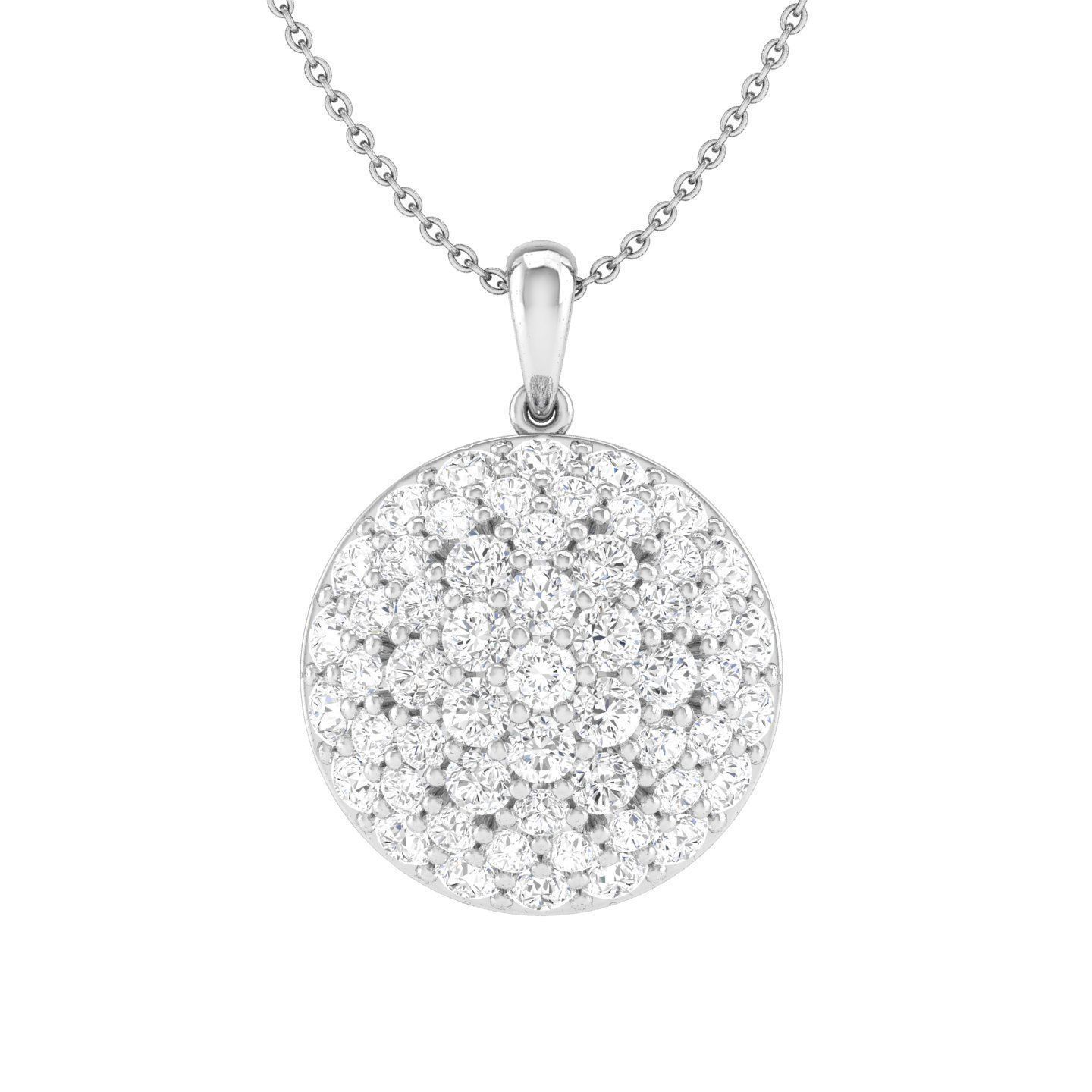 Women round pendant 3dm stl render detail 3D print model_3