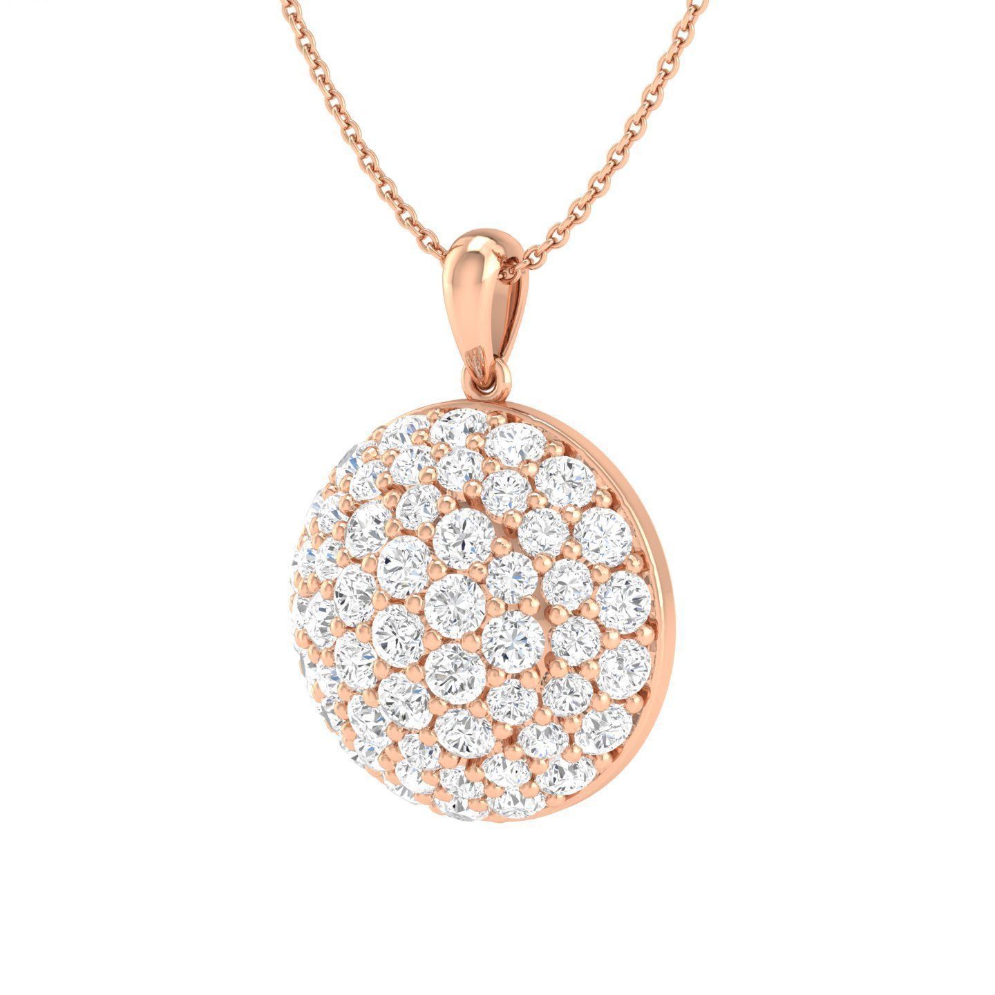 Women round pendant 3dm stl render detail 3D print model_2