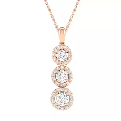 Women solitaire pendant 3dm stl render detail 3D print model