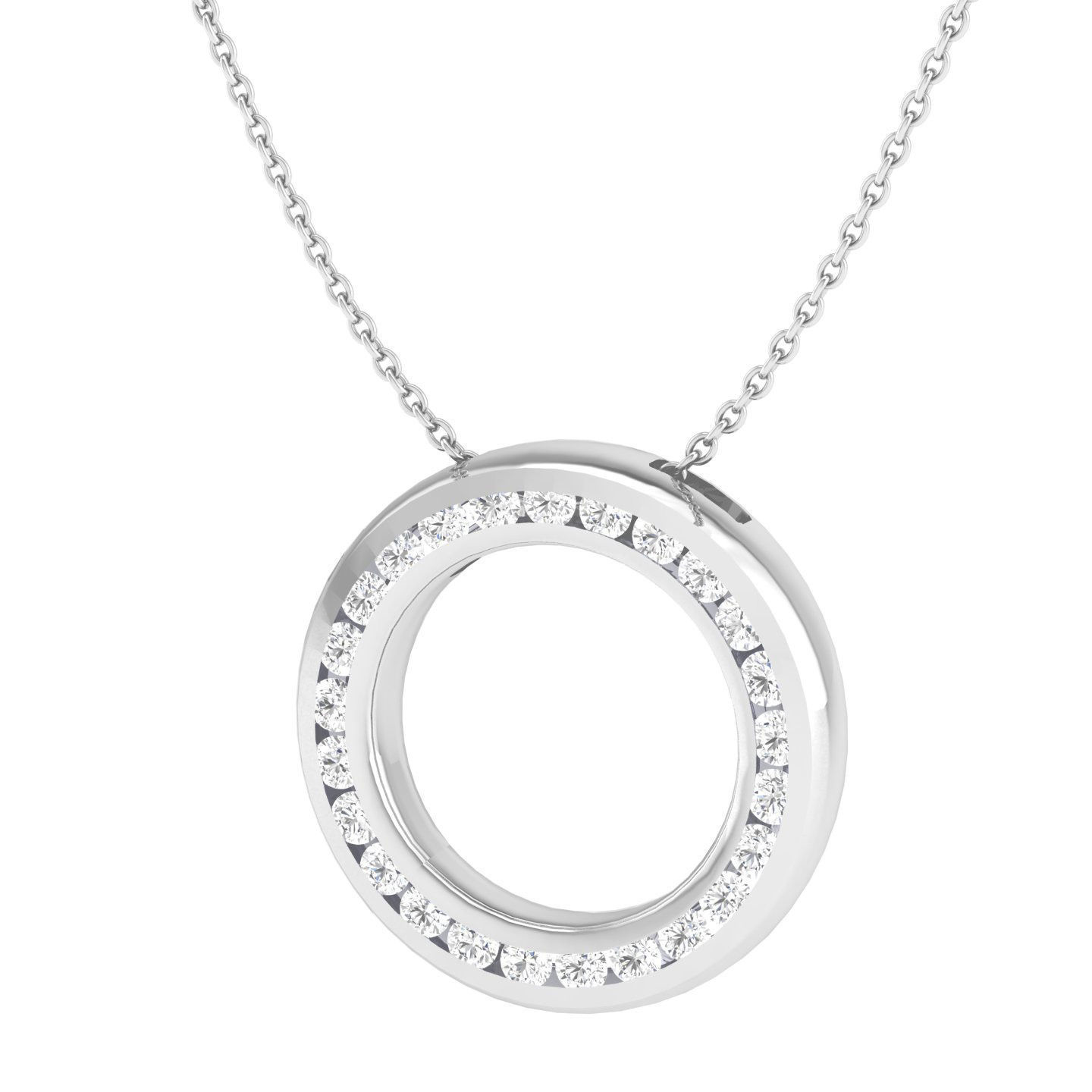 Women round pendant 3dm stl render detail 3D print model_5