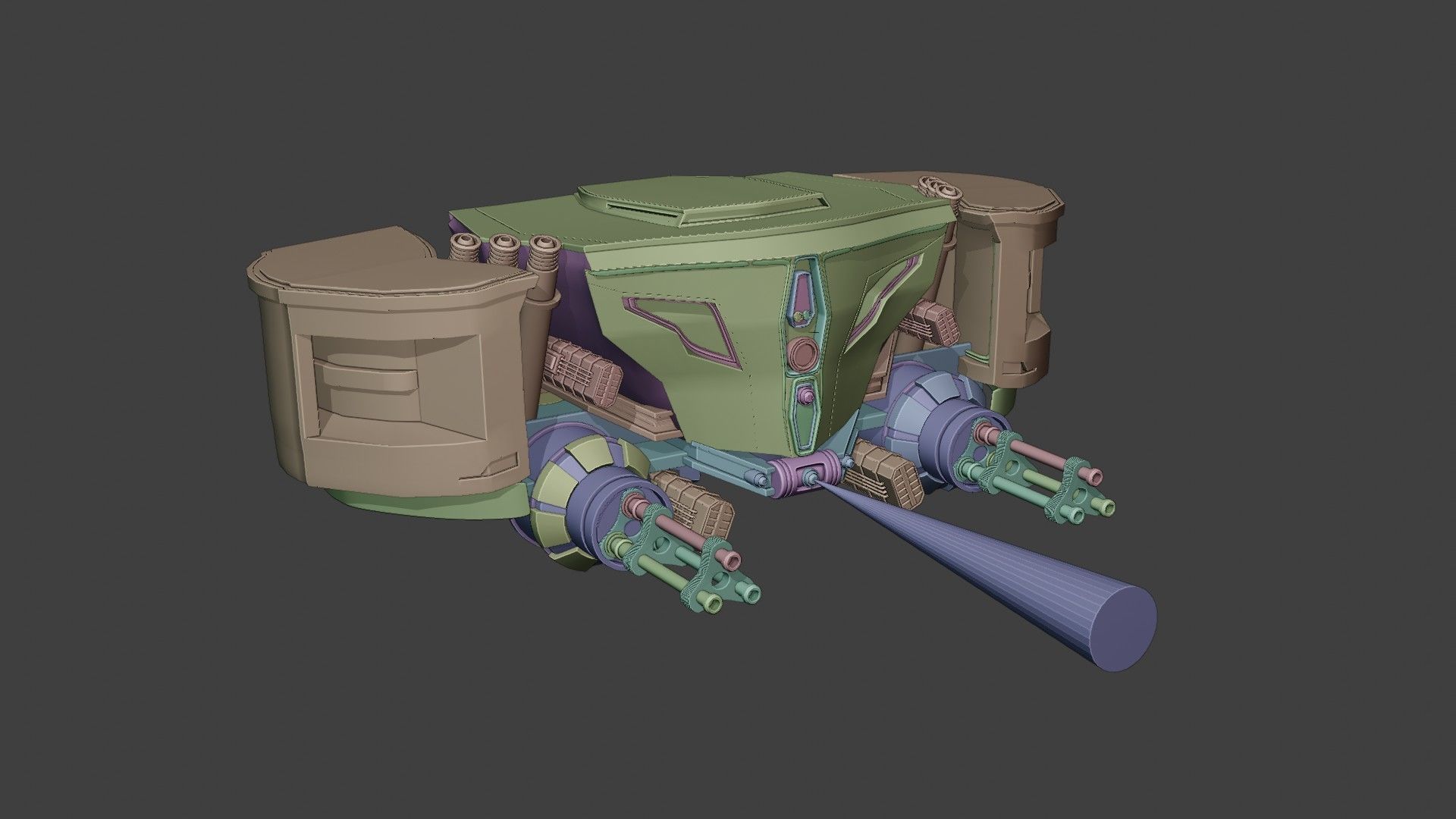 drone Sci-Fi Drone 3D Model Low-poly 3D model_2