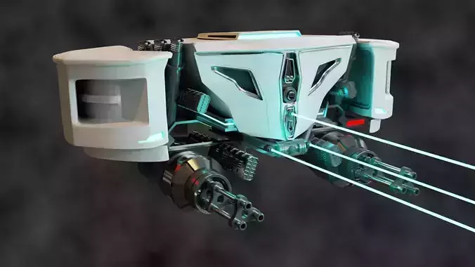 drone Sci-Fi Drone 3D Model Low-poly 3D model