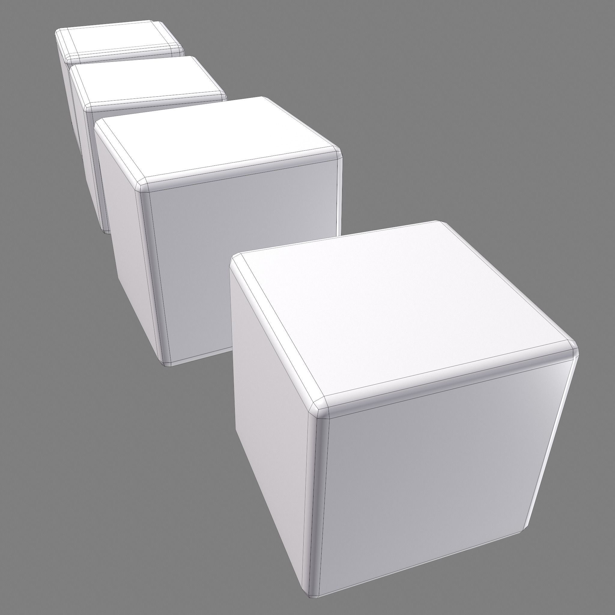 Medieval Game Dice Low-poly 3D model_25