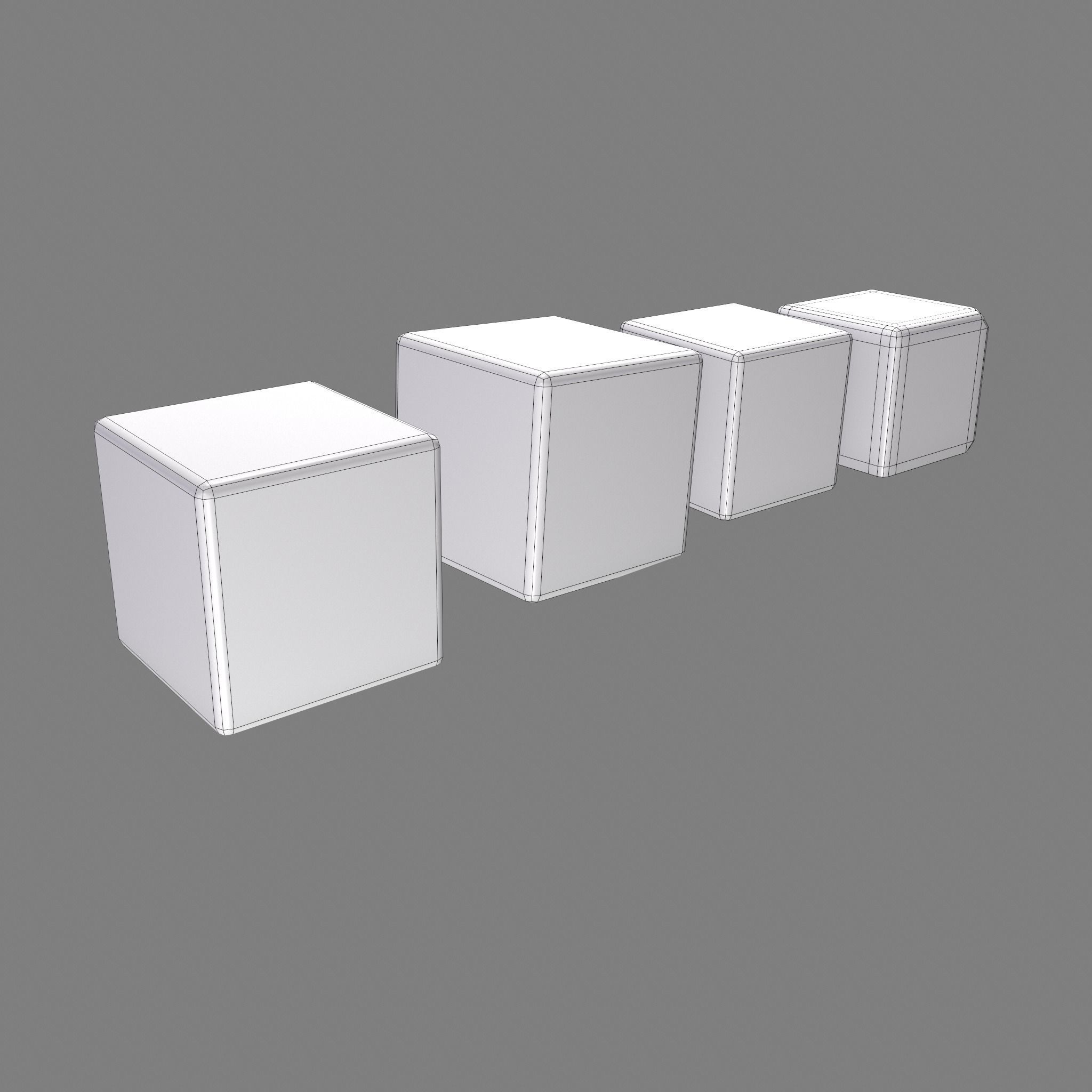 Medieval Game Dice Low-poly 3D model_21