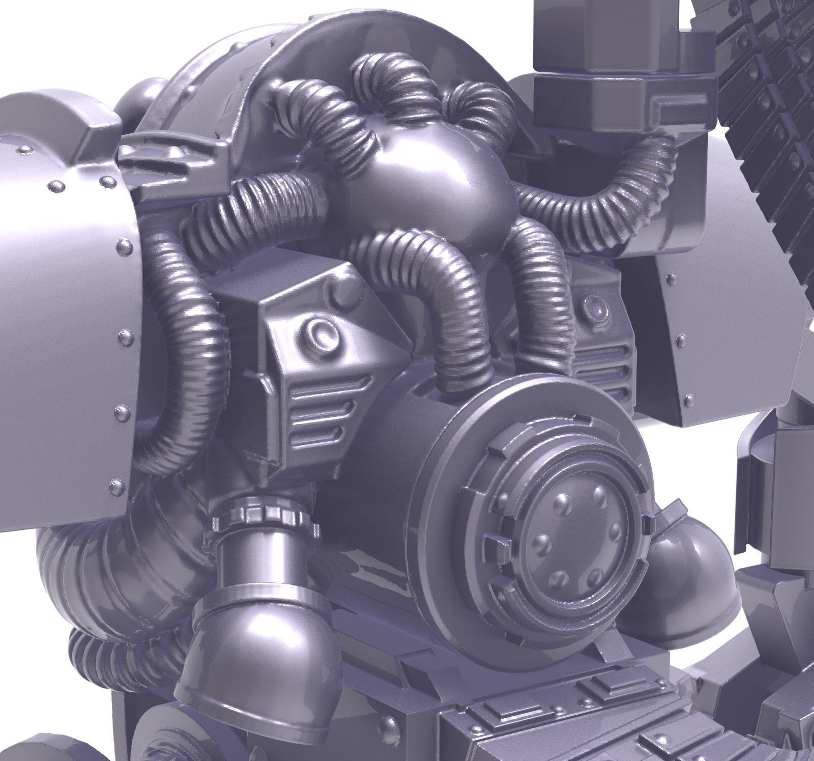 Battle robot 3D print model_1