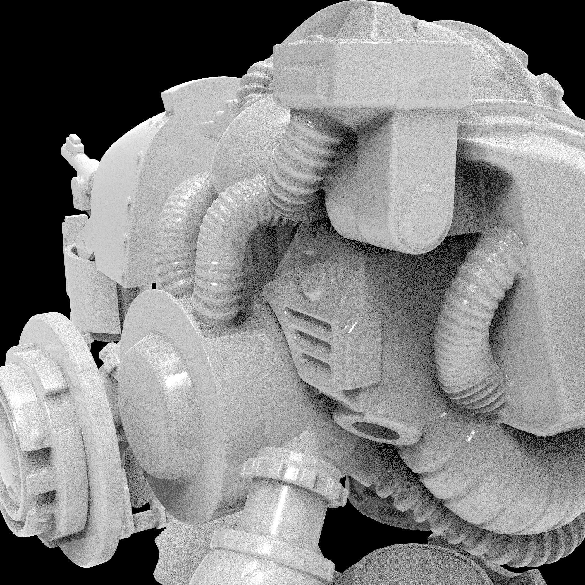 Battle robot 3D print model_10