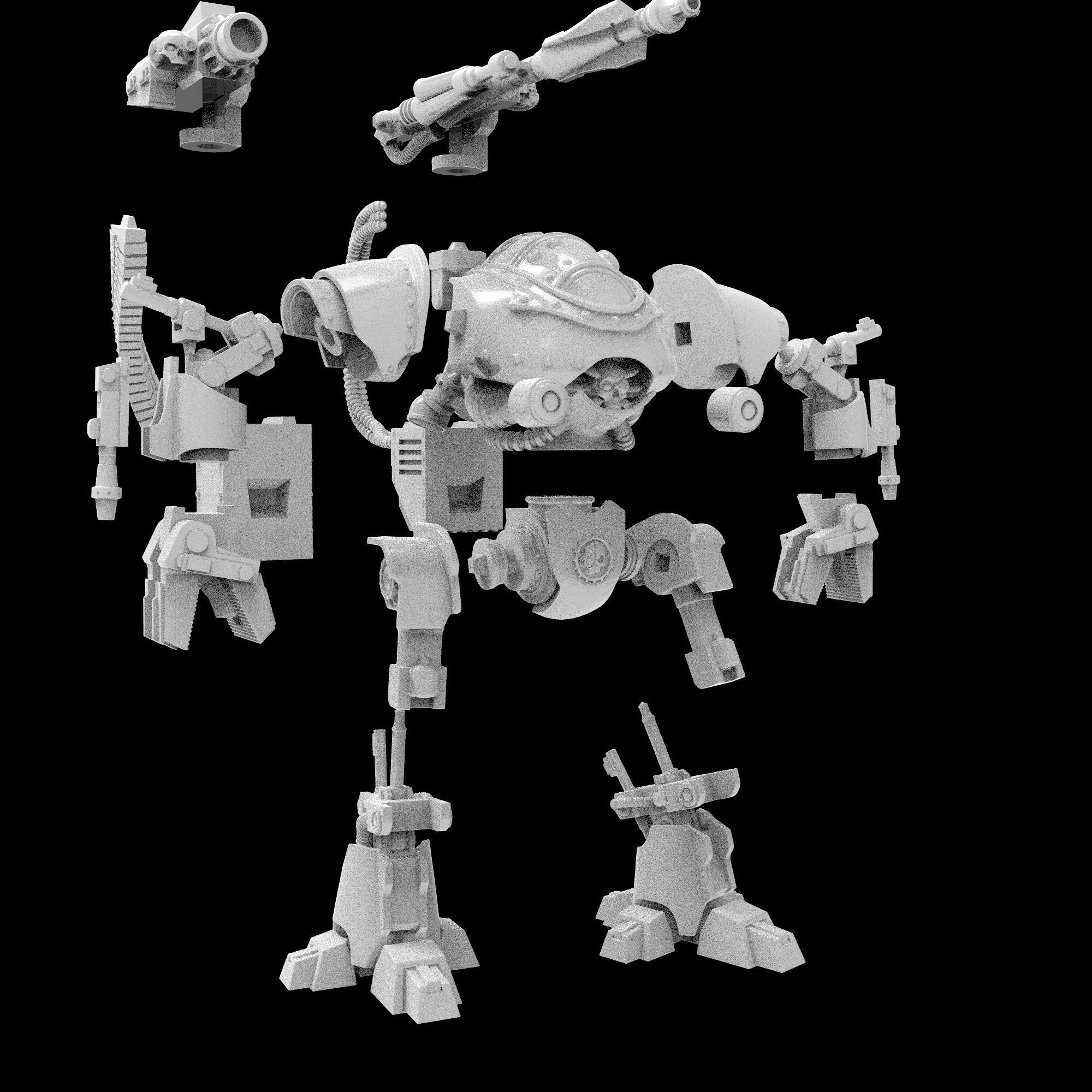 Battle robot 3D print model_13