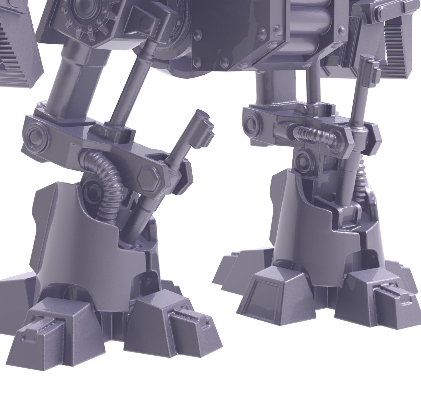 Battle robot 3D print model_8