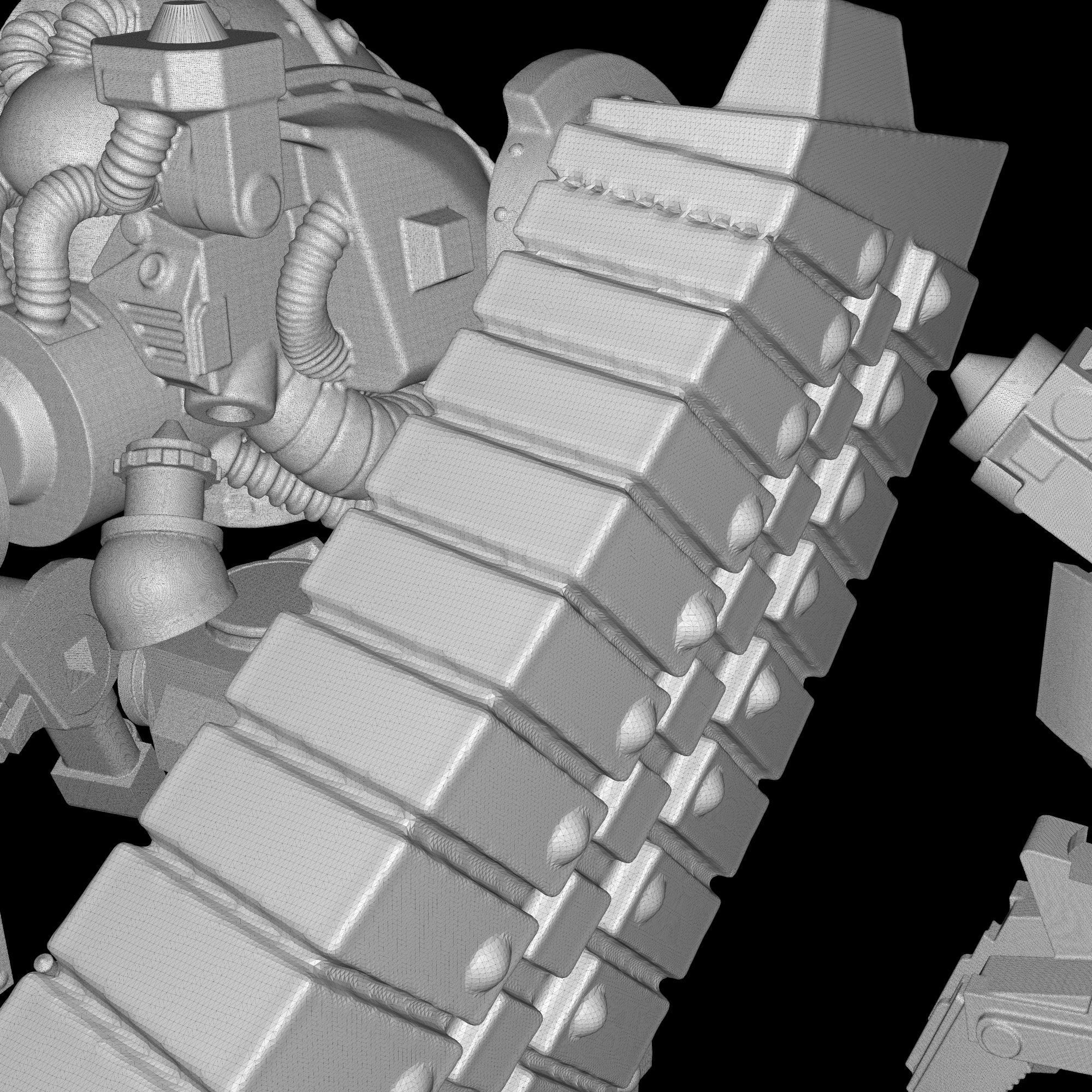 Battle robot 3D print model_11