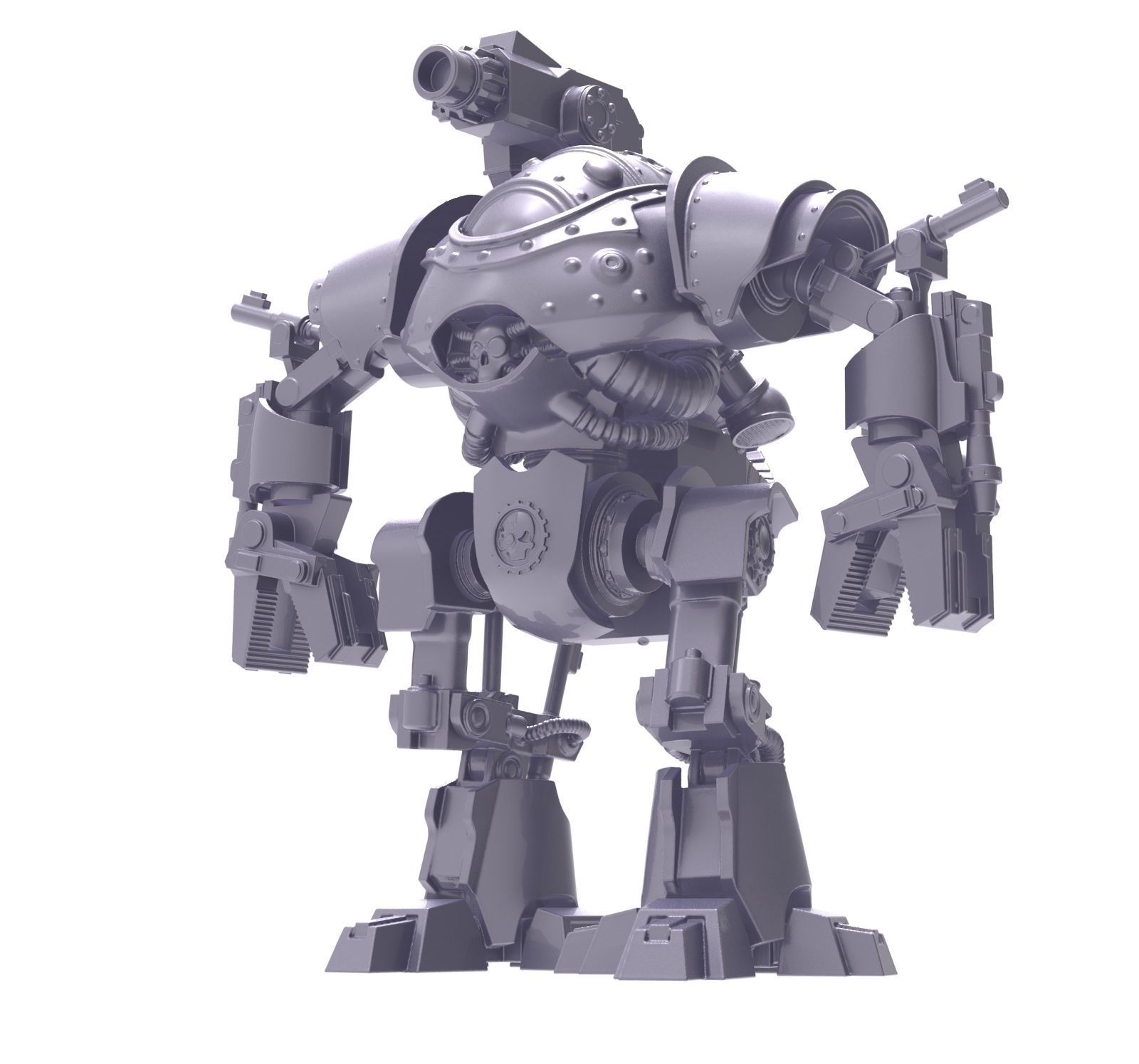 Battle robot 3D print model_4
