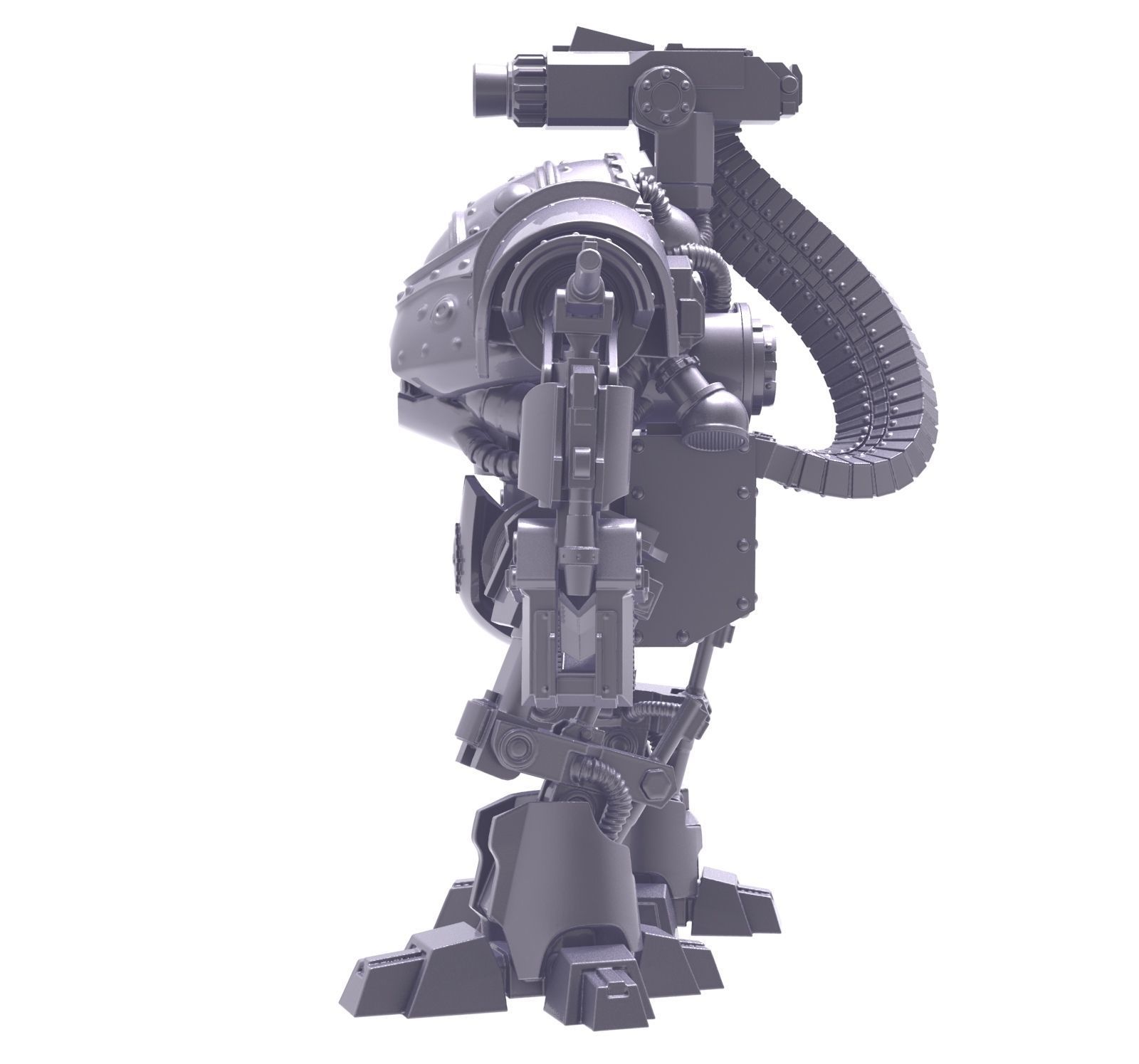 Battle robot 3D print model_7