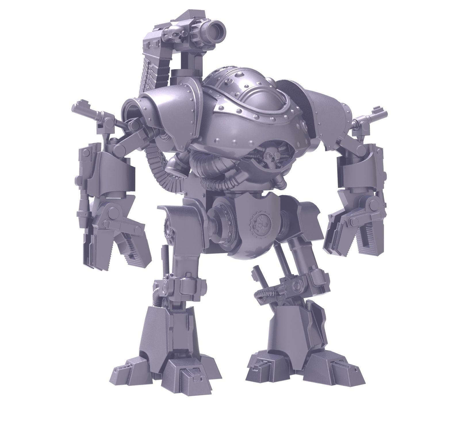 Battle robot 3D print model_3