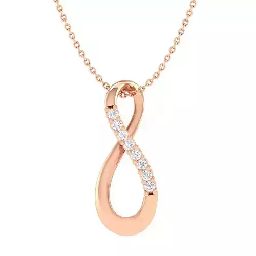 Women infinity pendant 3dm stl render detail
