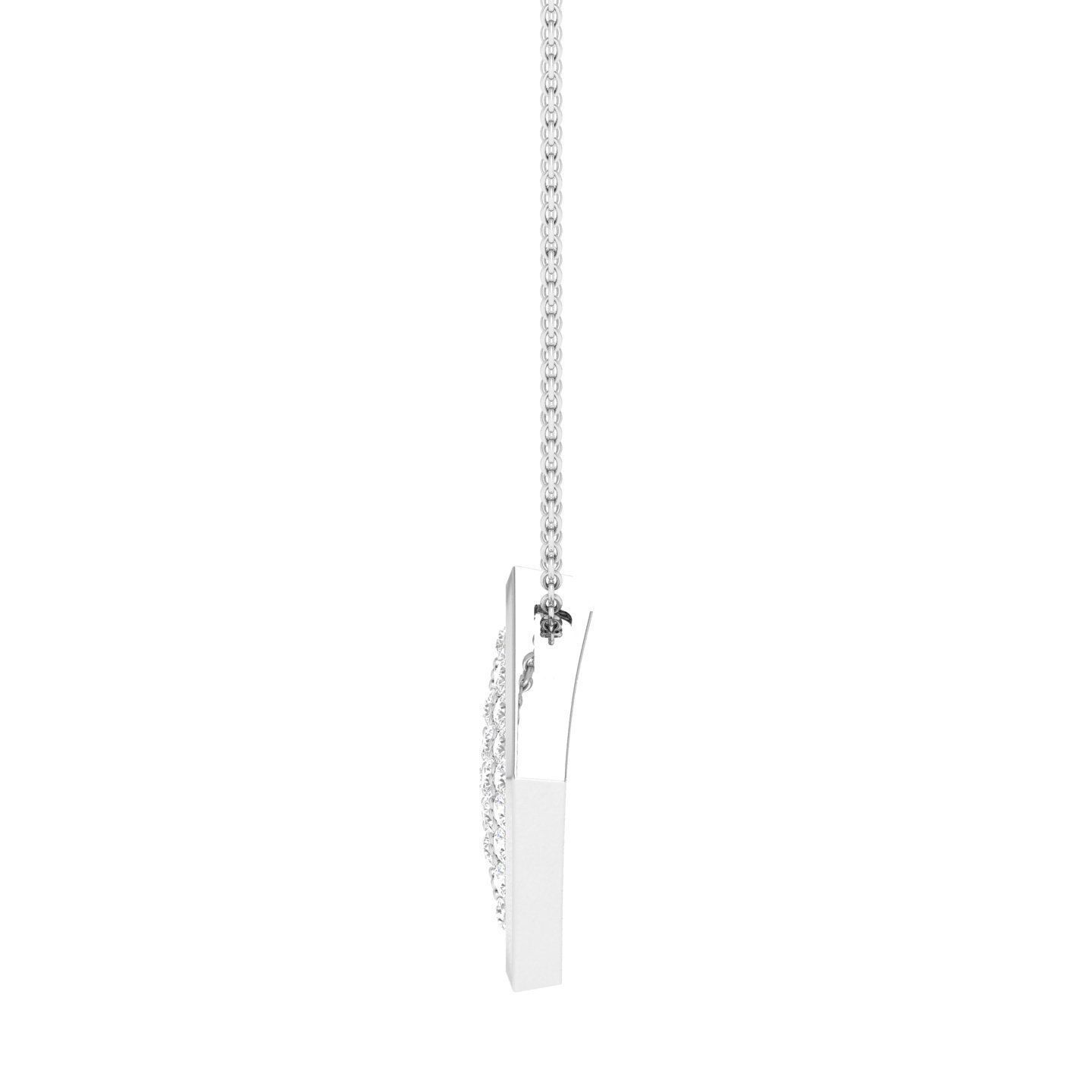Women square pendant 3dm stl render detail 3D print model_4