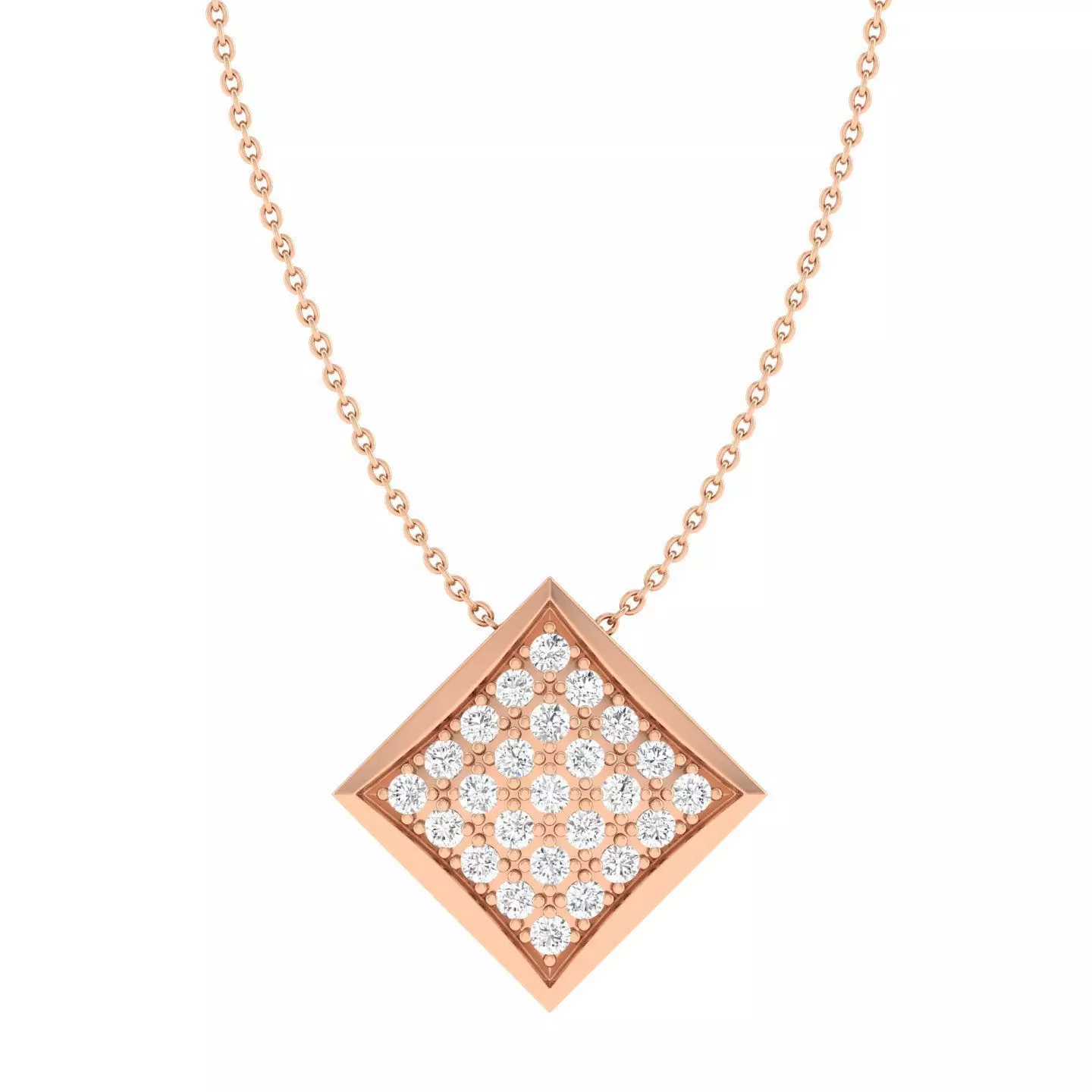 Women square pendant 3dm stl render detail 3D print model_0
