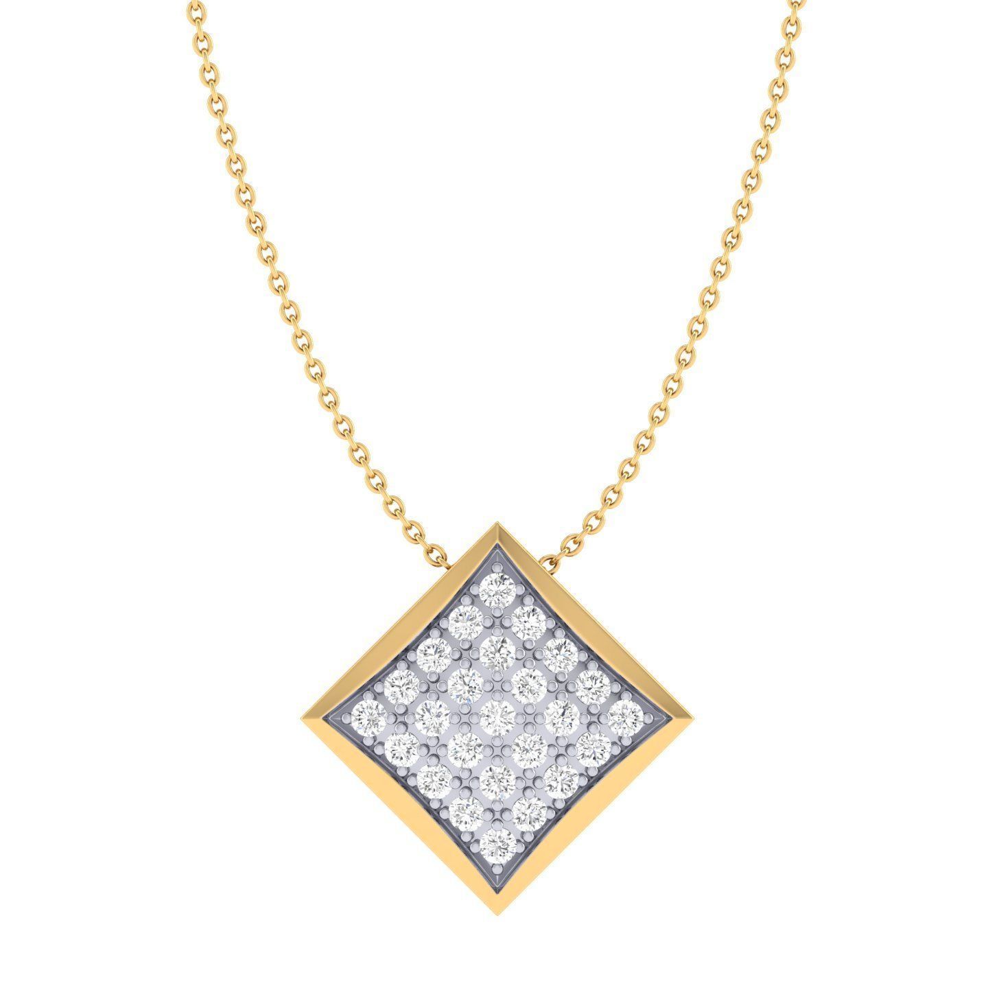 Women square pendant 3dm stl render detail 3D print model_6