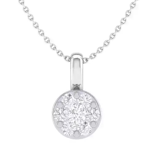 Women round pendant 3dm stl render detail 3D print model