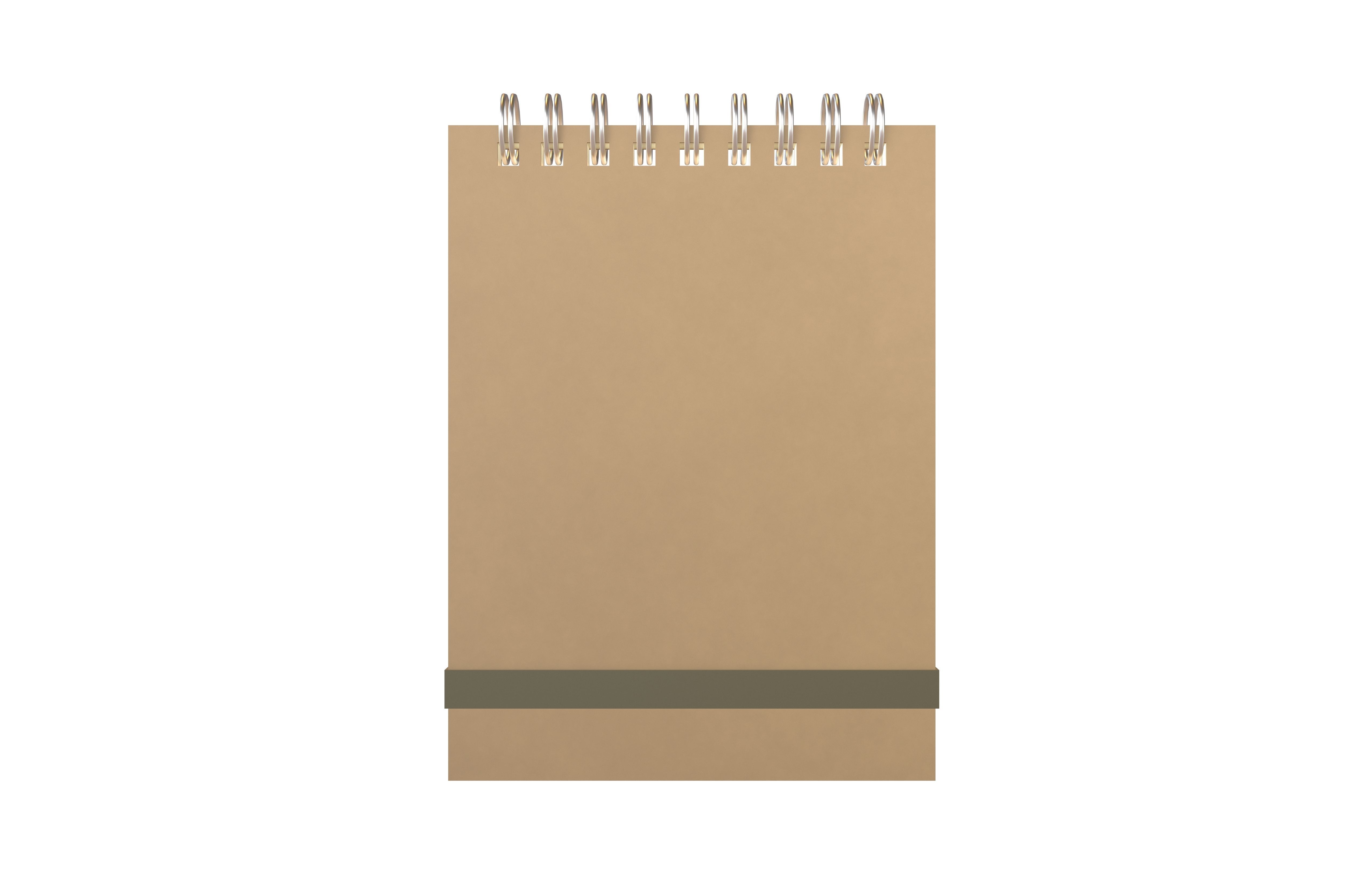 Notebook Pad With Spiral v1 001 Low-poly 3D model_1