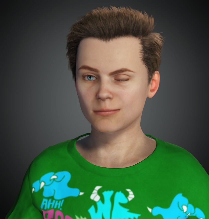 Real Boy Rig 3D model Realistic boy rigged with face rig VR / AR / low-poly rigged ...