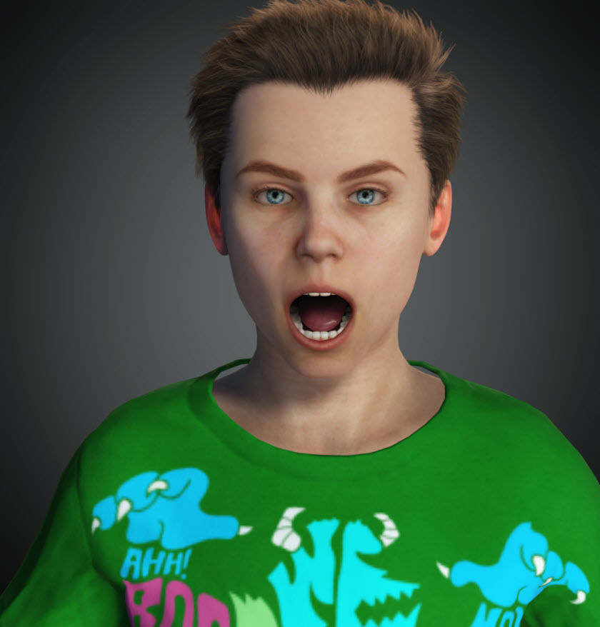 Real Boy Rig 3D model Realistic boy rigged with face rig VR / AR / low-poly rigged ...