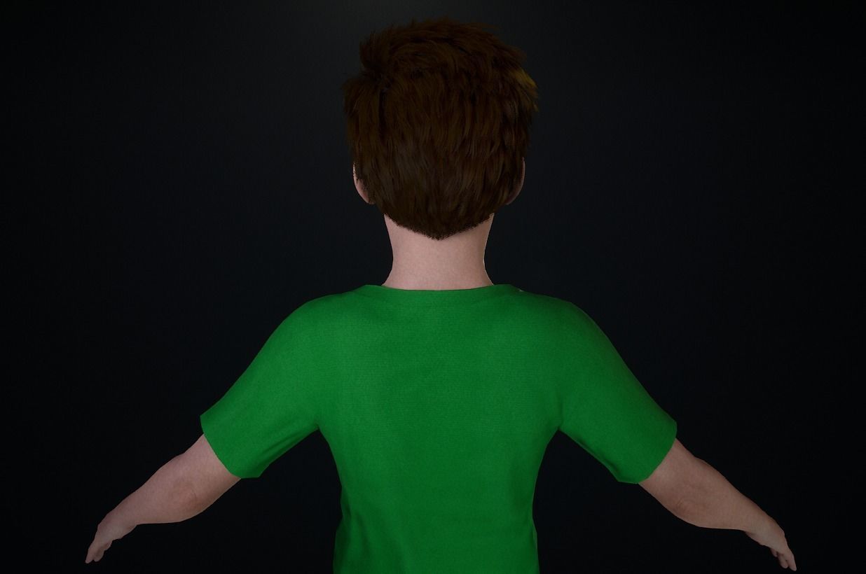 Real Boy Rig 3D model Realistic boy rigged with face rig VR / AR / low-poly rigged ...