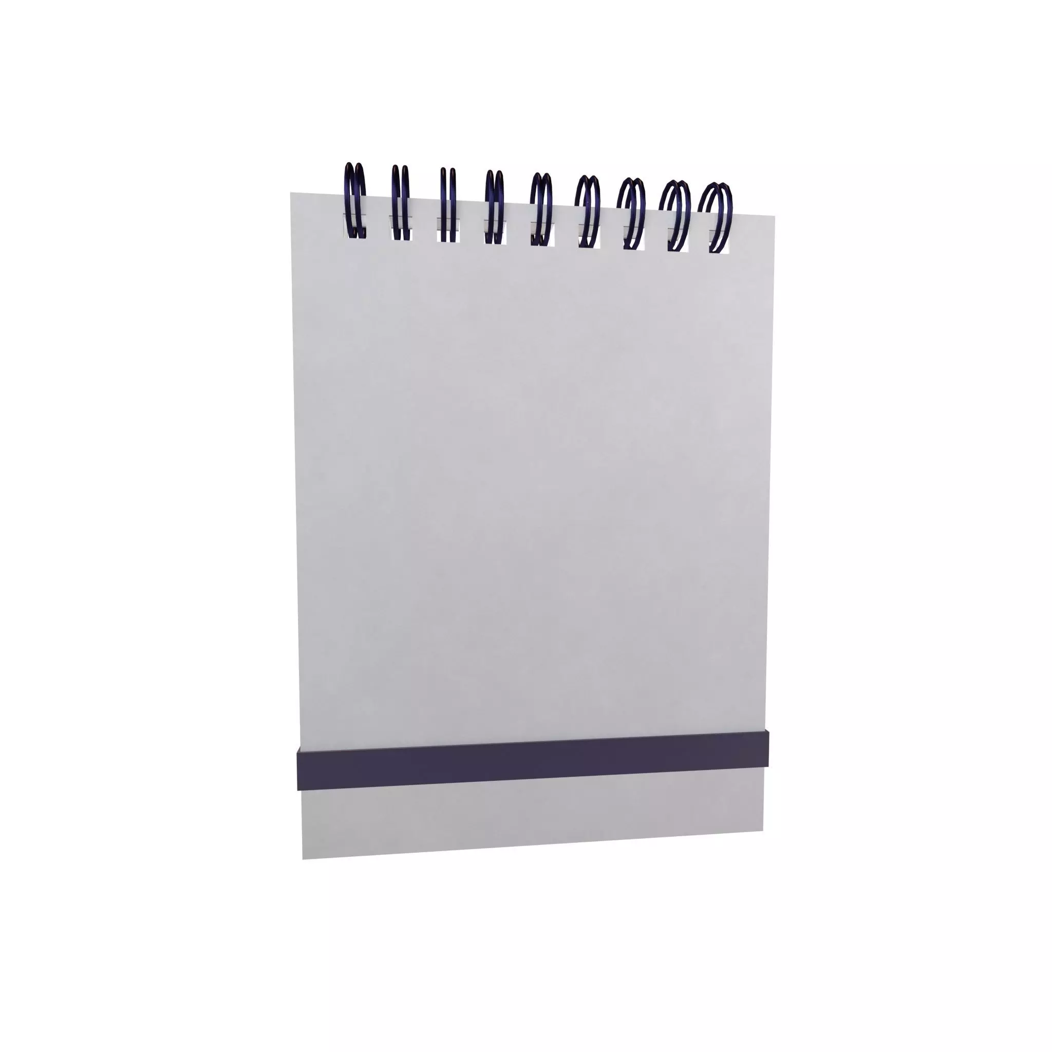 Notebook Pad With Spiral v1 002 Low-poly 3D model_0