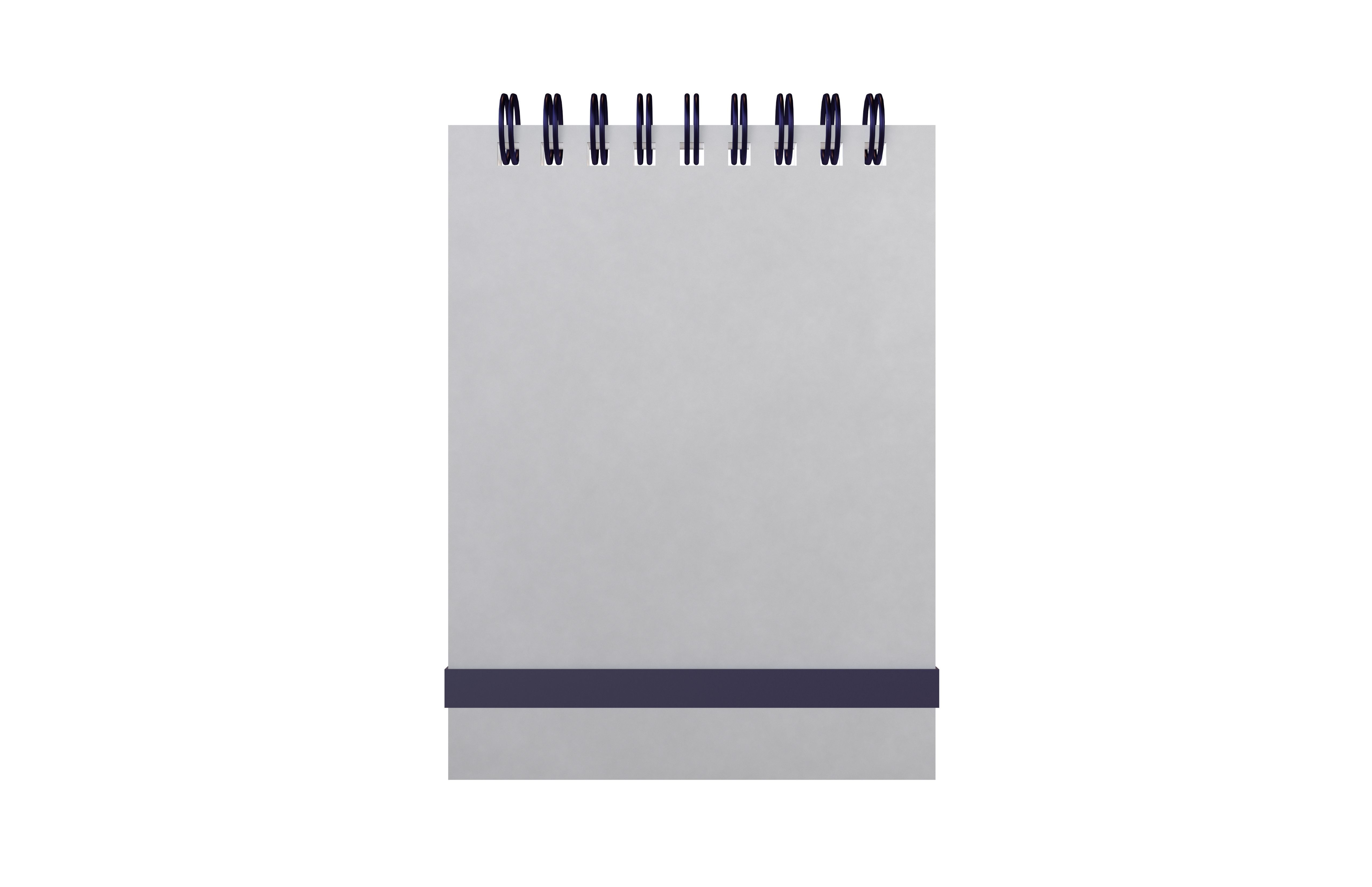 Notebook Pad With Spiral v1 002 Low-poly 3D model_1