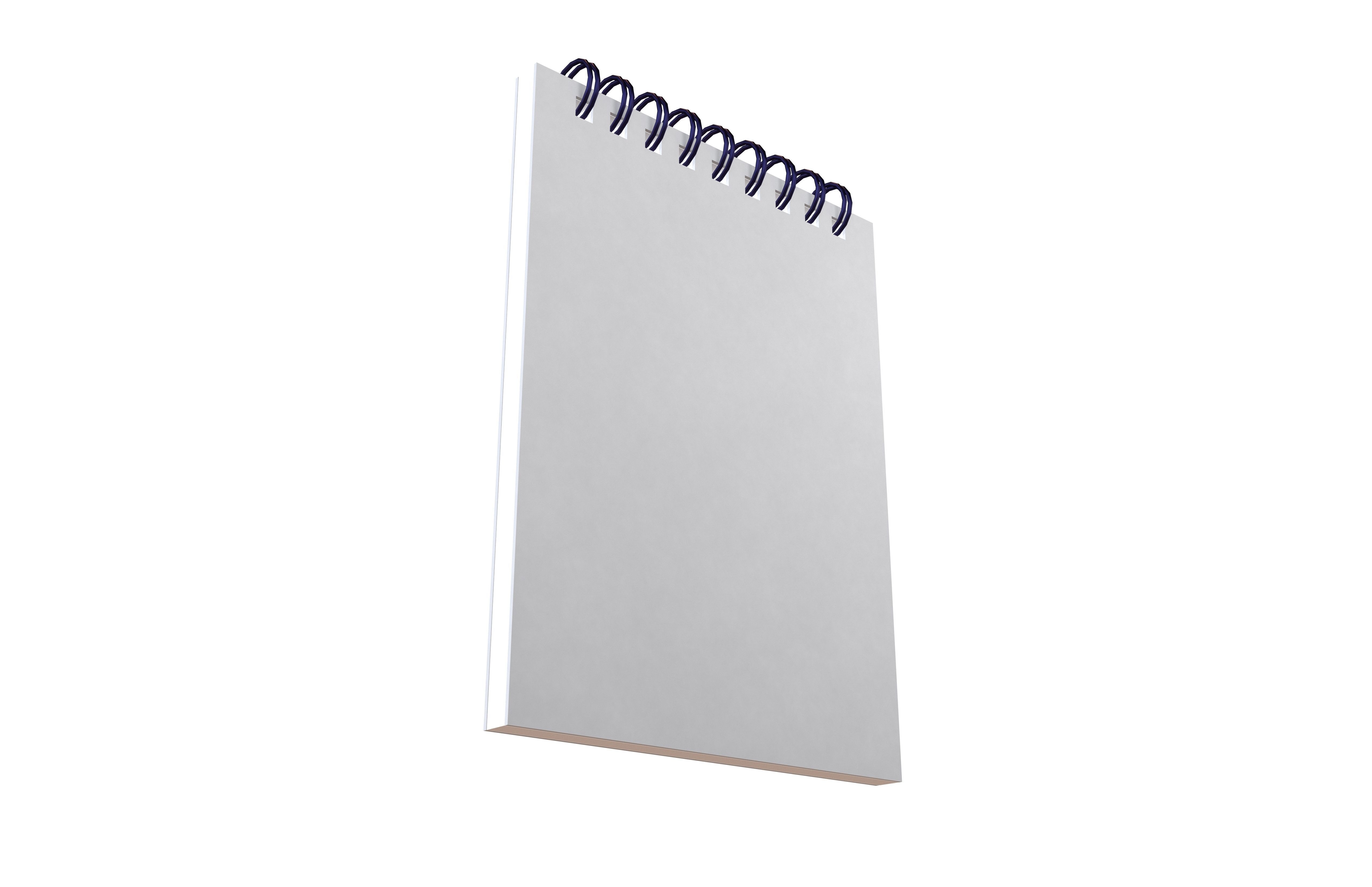 Notebook Pad With Spiral v2 002 Low-poly 3D model_3