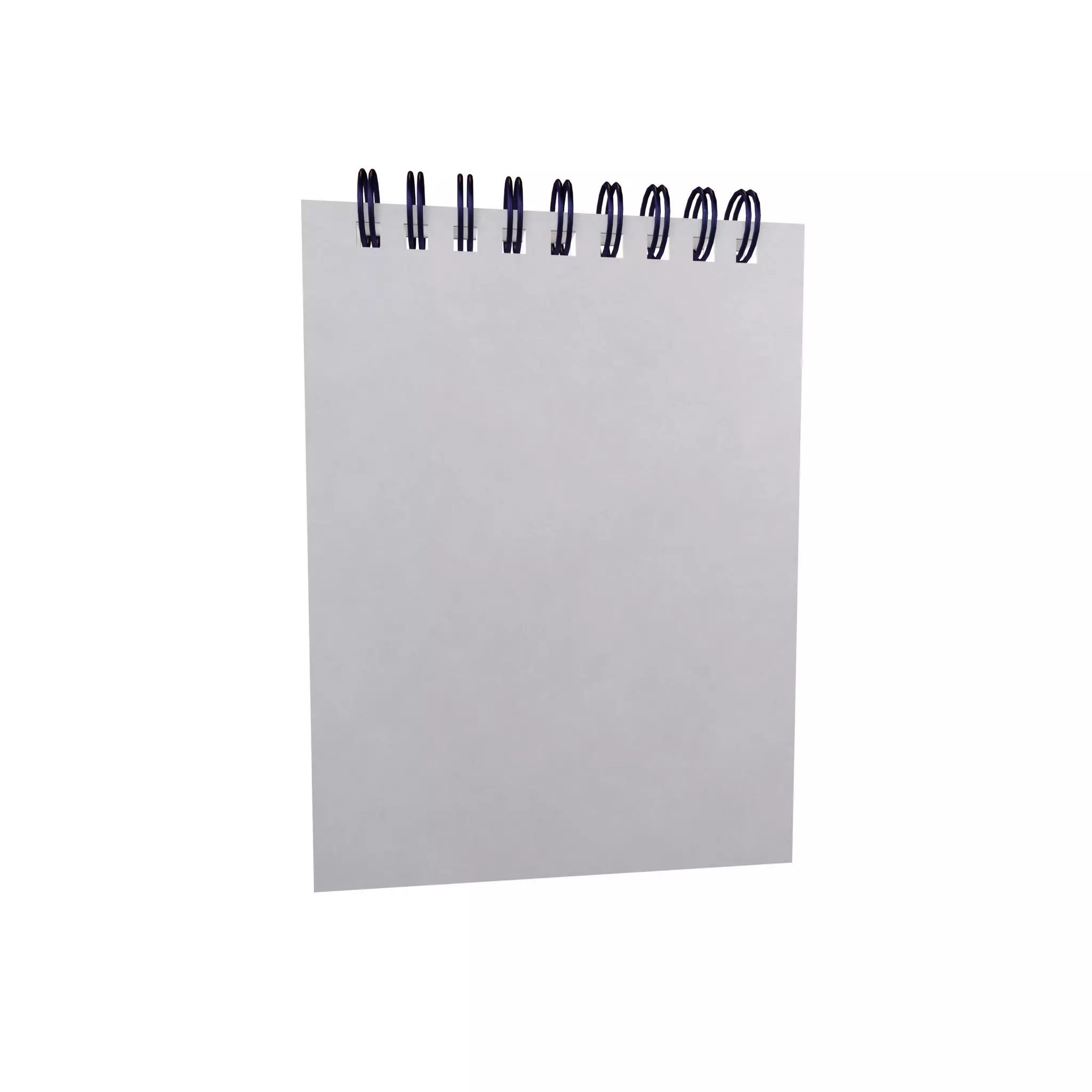 Notebook Pad With Spiral v2 002 Low-poly 3D model_0