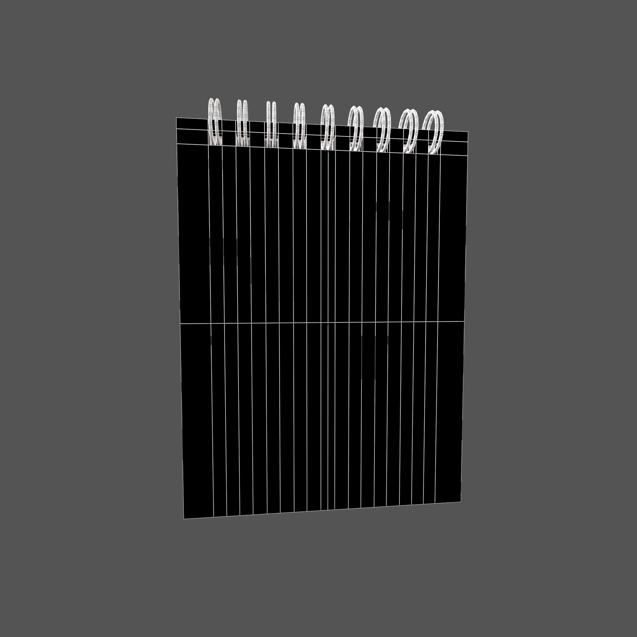 Notebook Pad With Spiral v3 002 Low-poly 3D model_4