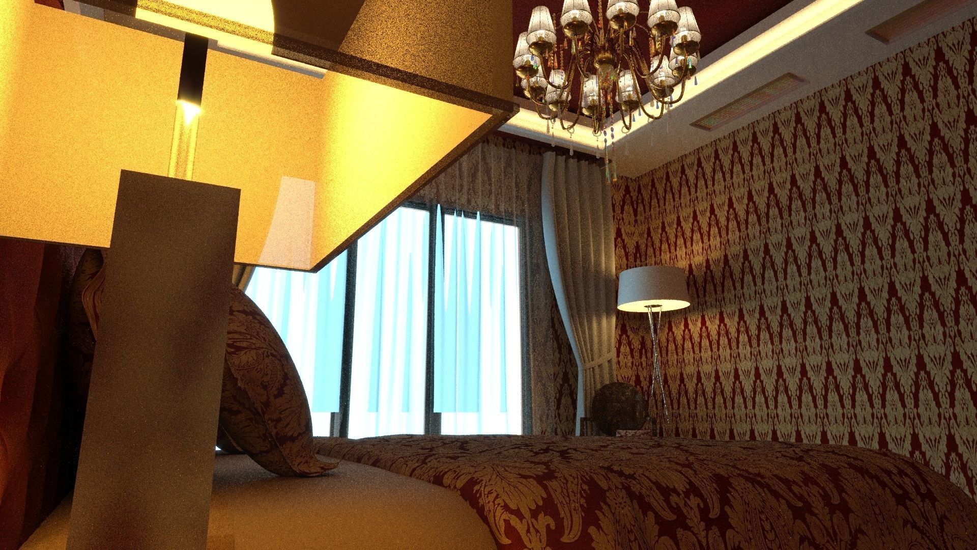 classic style interior design 3D model_5