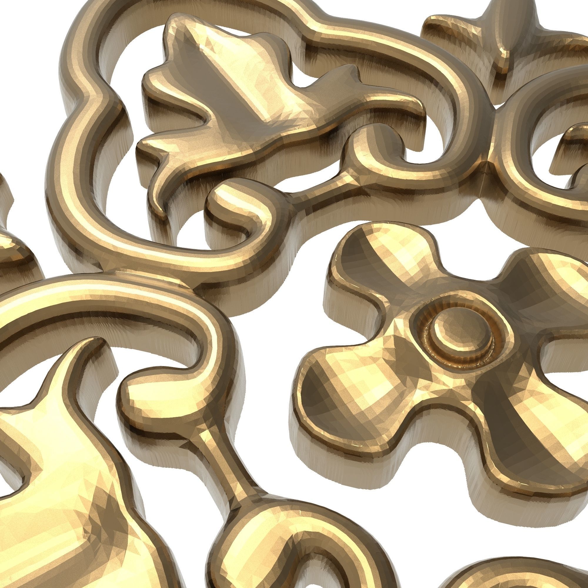 decorative pattern ready for 3D printing 3D model_4