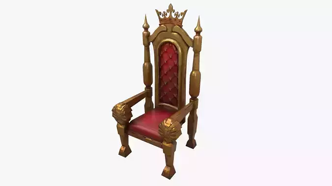 Stylized Throne Low-poly 3D model