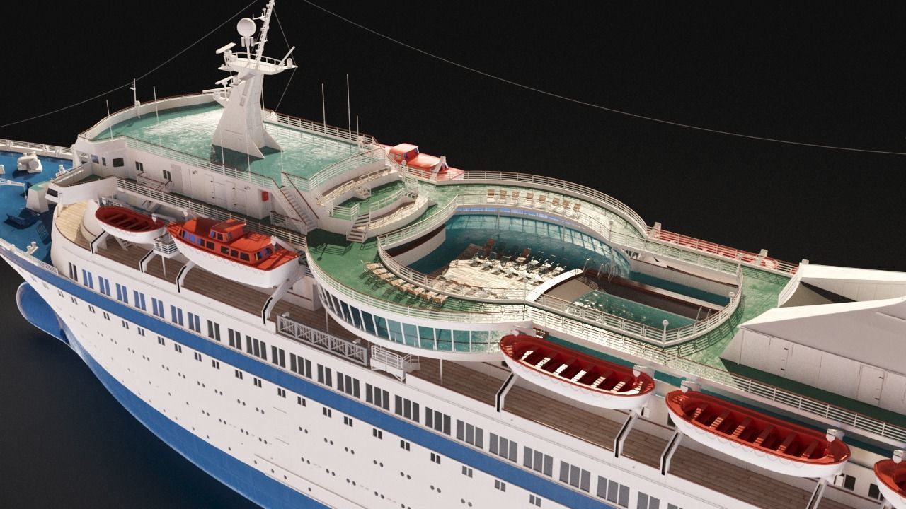 Vintage Cruiseship High-Detail 3D model_11
