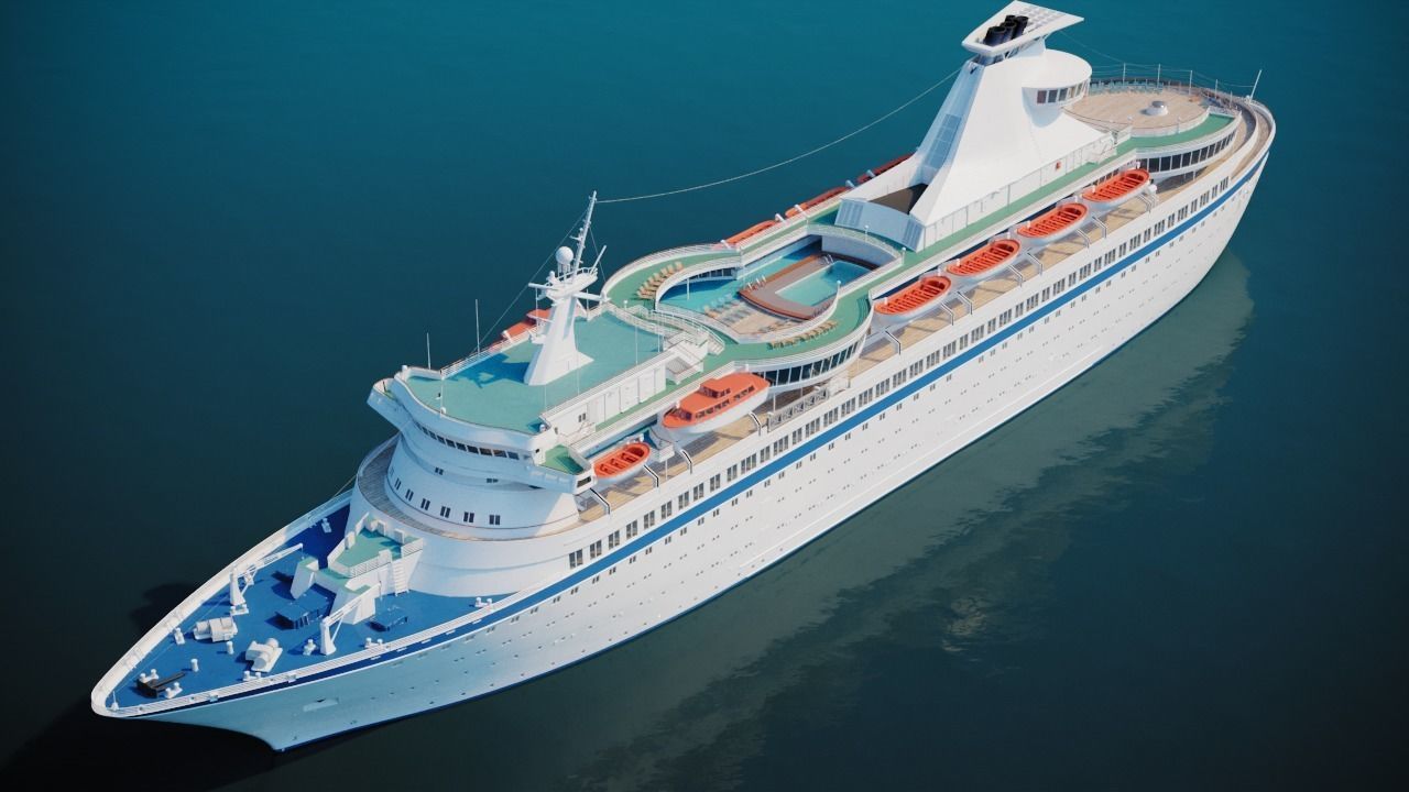 Vintage Cruiseship High-Detail 3D model_12