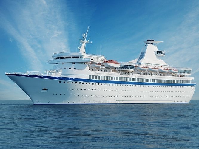 Vintage Cruiseship High-Detail 3D model