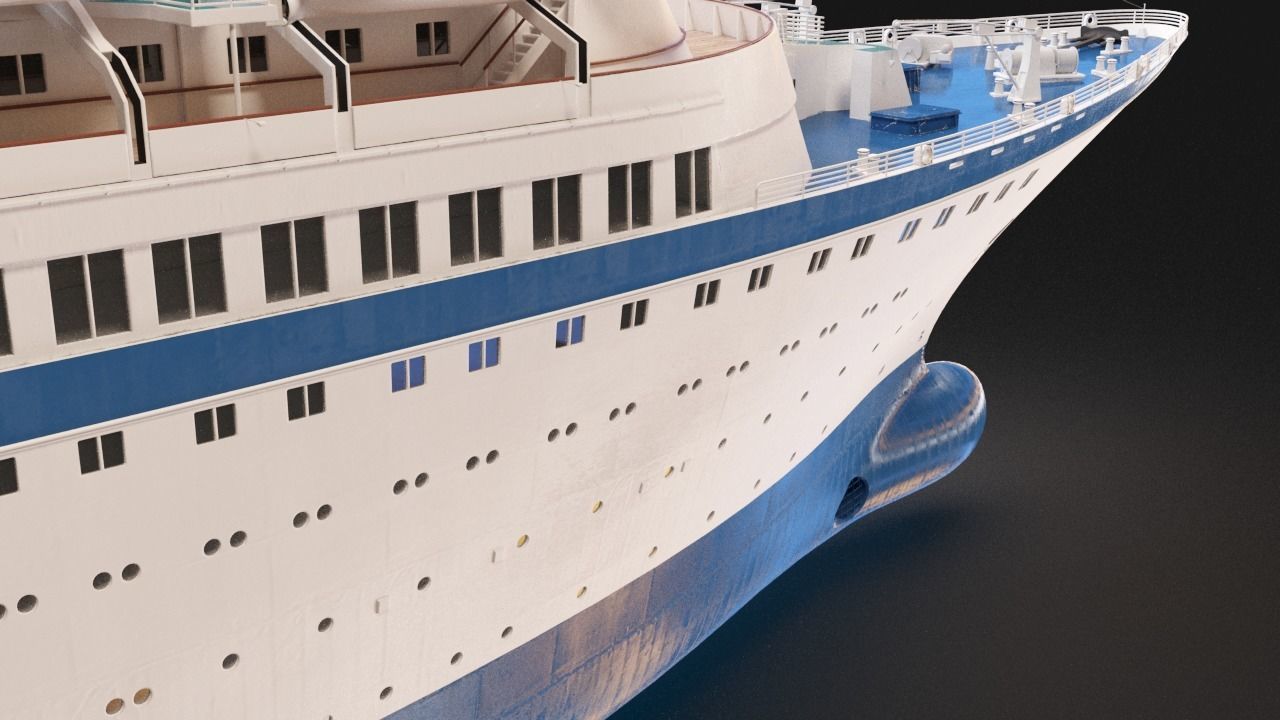 Vintage Cruiseship High-Detail 3D model_10