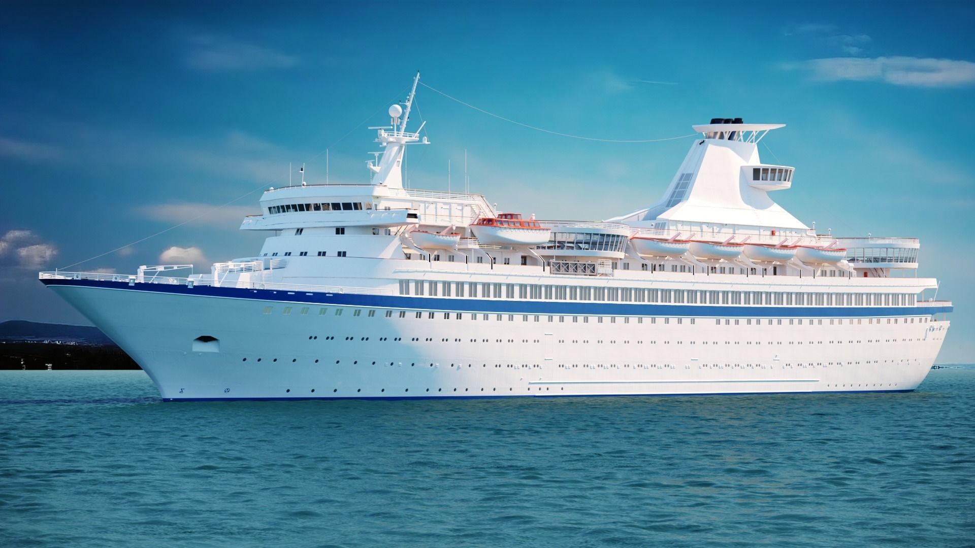 Vintage Cruiseship High-Detail 3D model_3