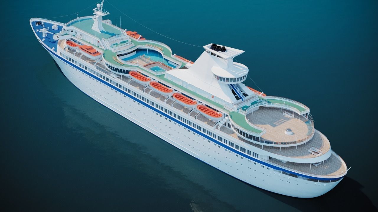 Vintage Cruiseship High-Detail 3D model_13