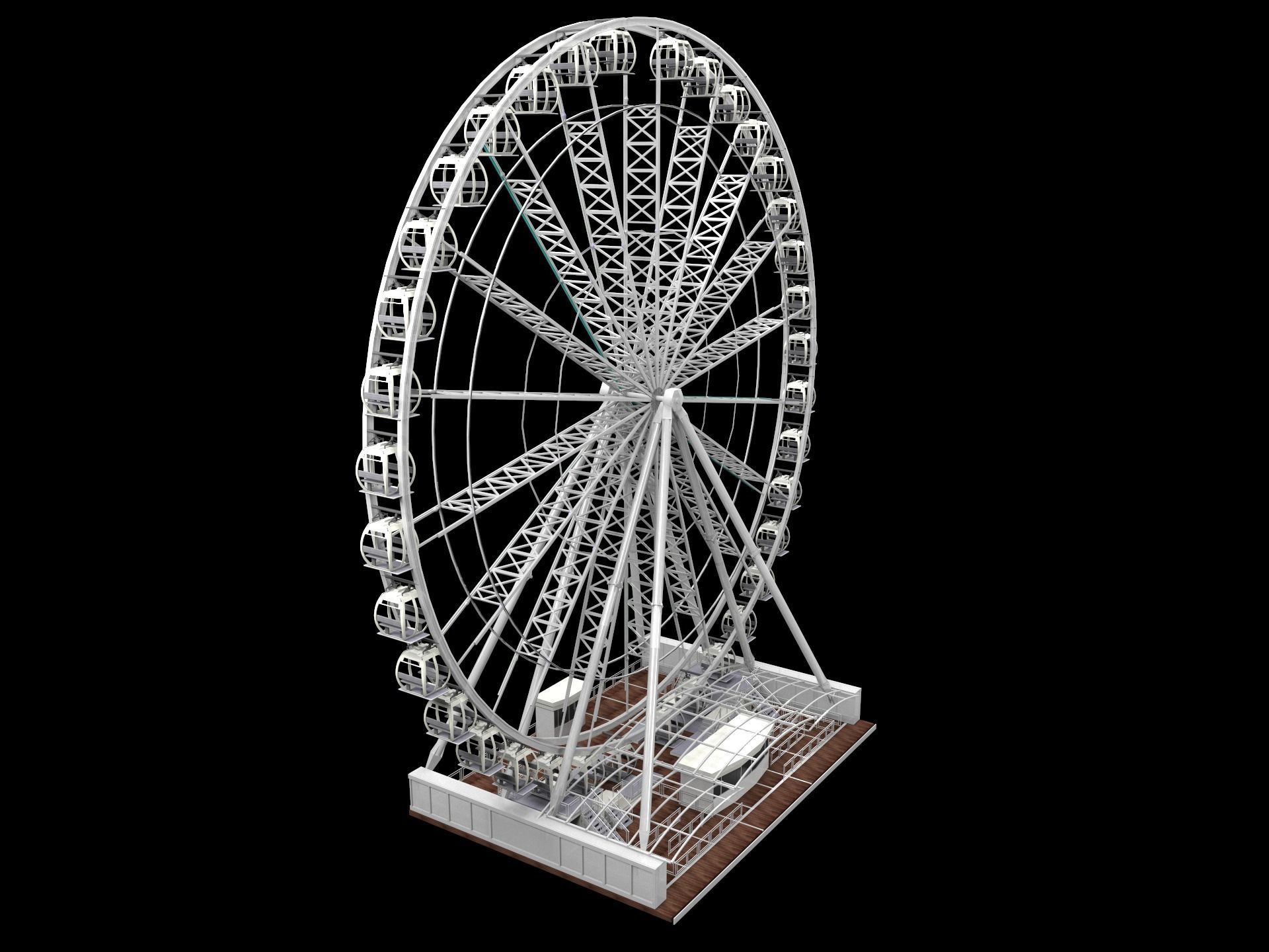 Ferris Wheel Vray 3D model_9