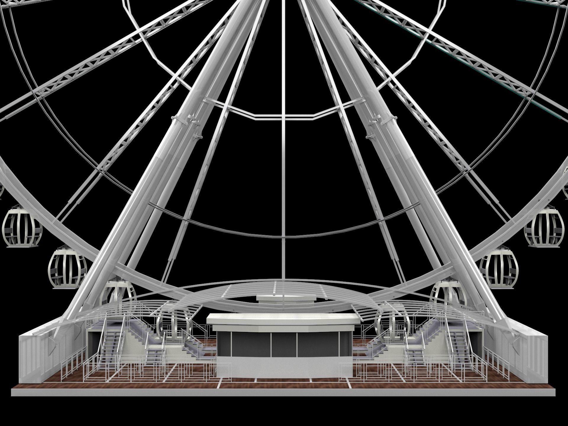 Ferris Wheel Vray 3D model_4