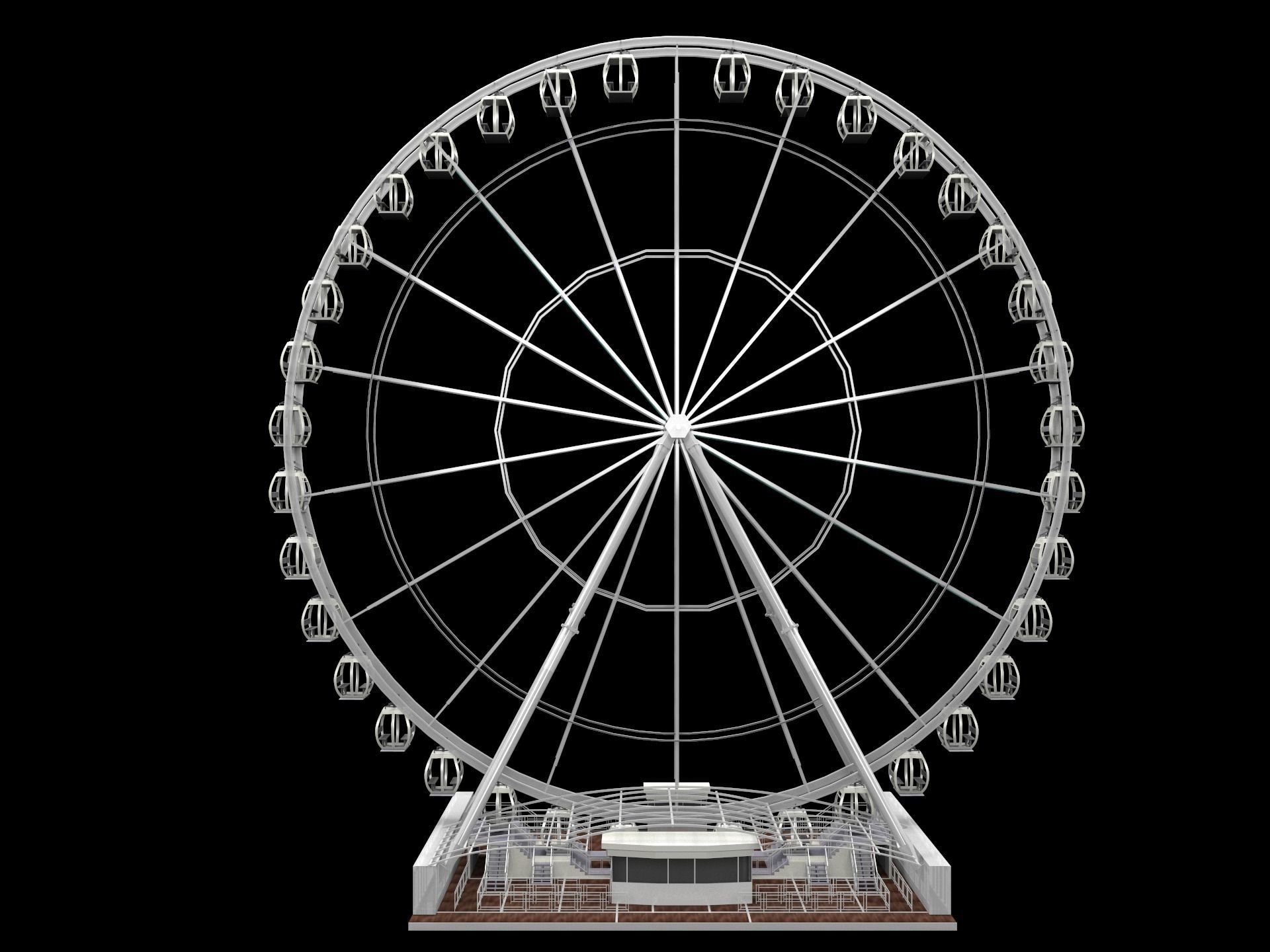 Ferris Wheel Vray 3D model_1