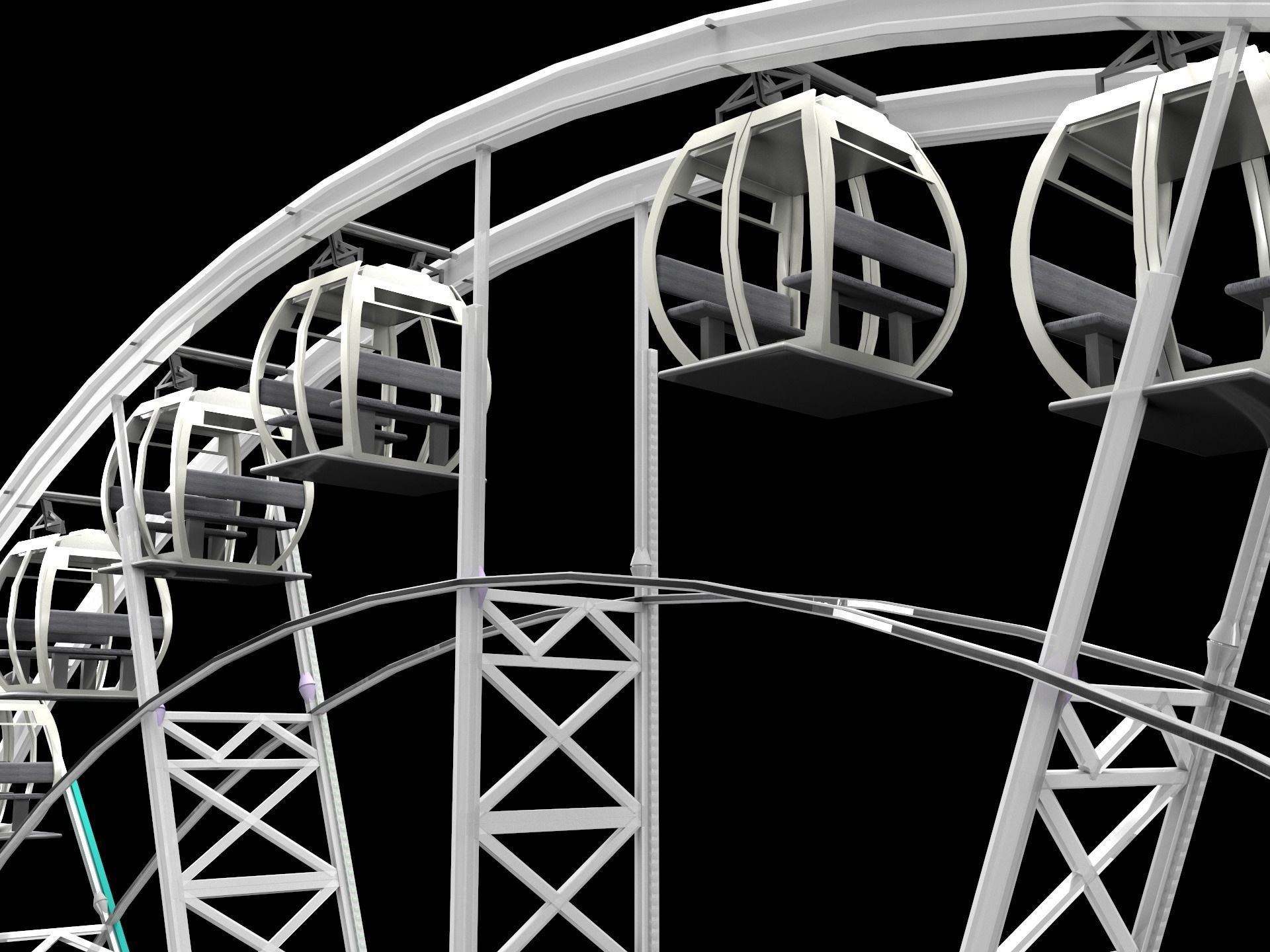 Ferris Wheel Vray 3D model_7
