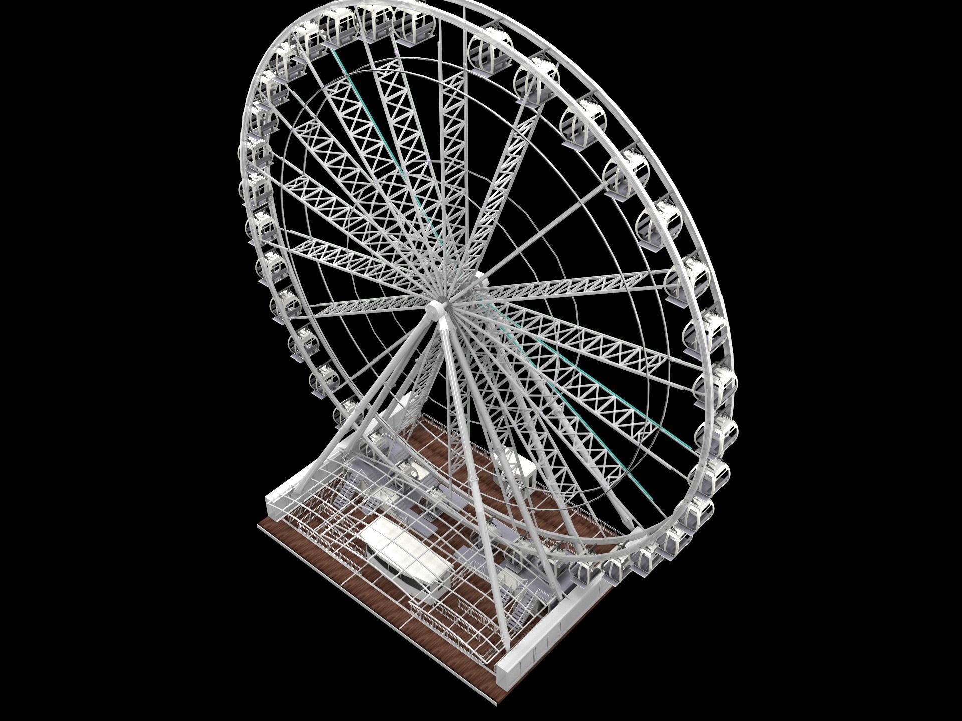 Ferris Wheel Vray 3D model_5