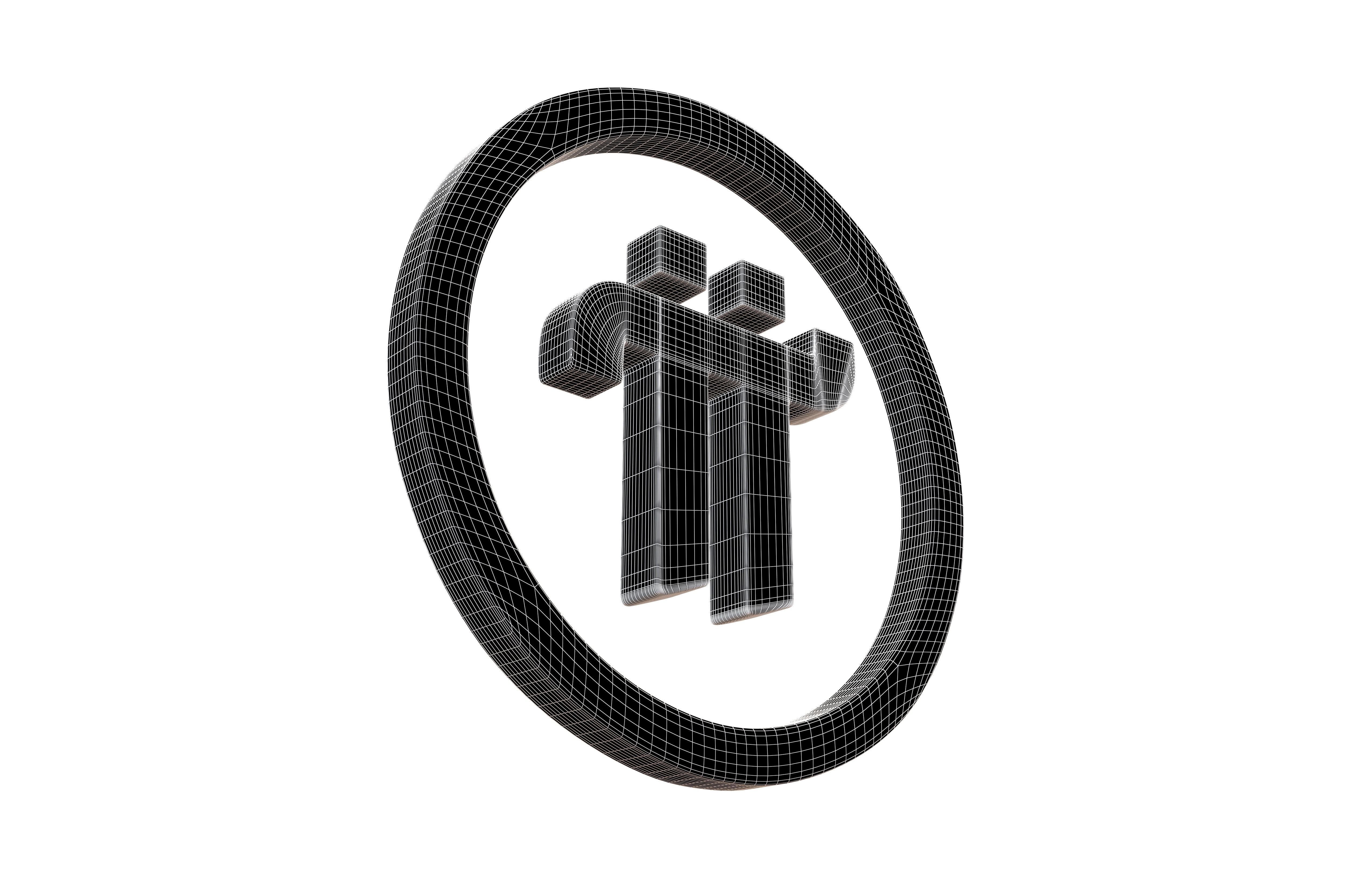 Pi Coin v1 003 Low-poly 3D model_7