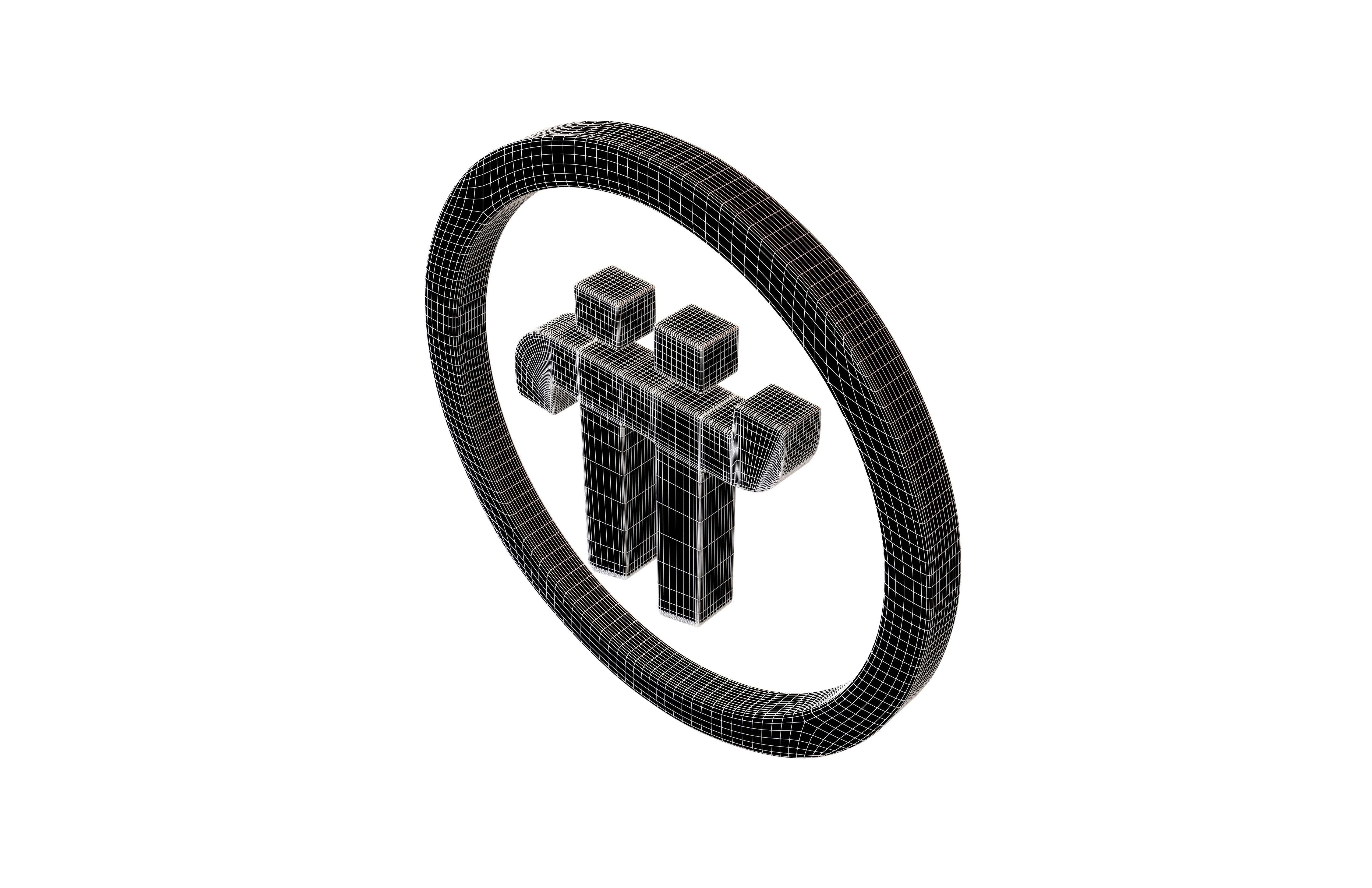 Pi Coin v1 003 Low-poly 3D model_6