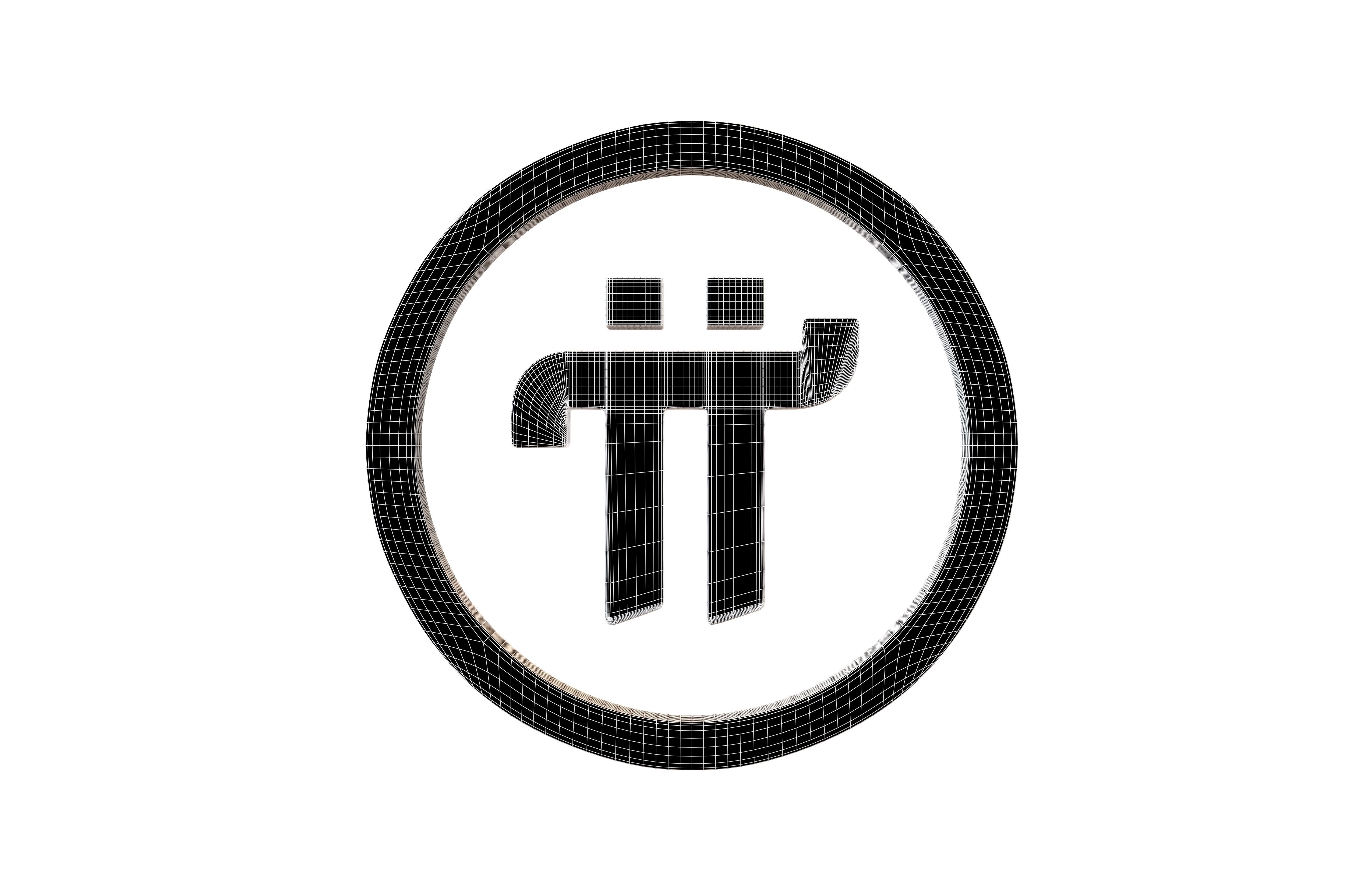 Pi Coin v1 003 Low-poly 3D model_5