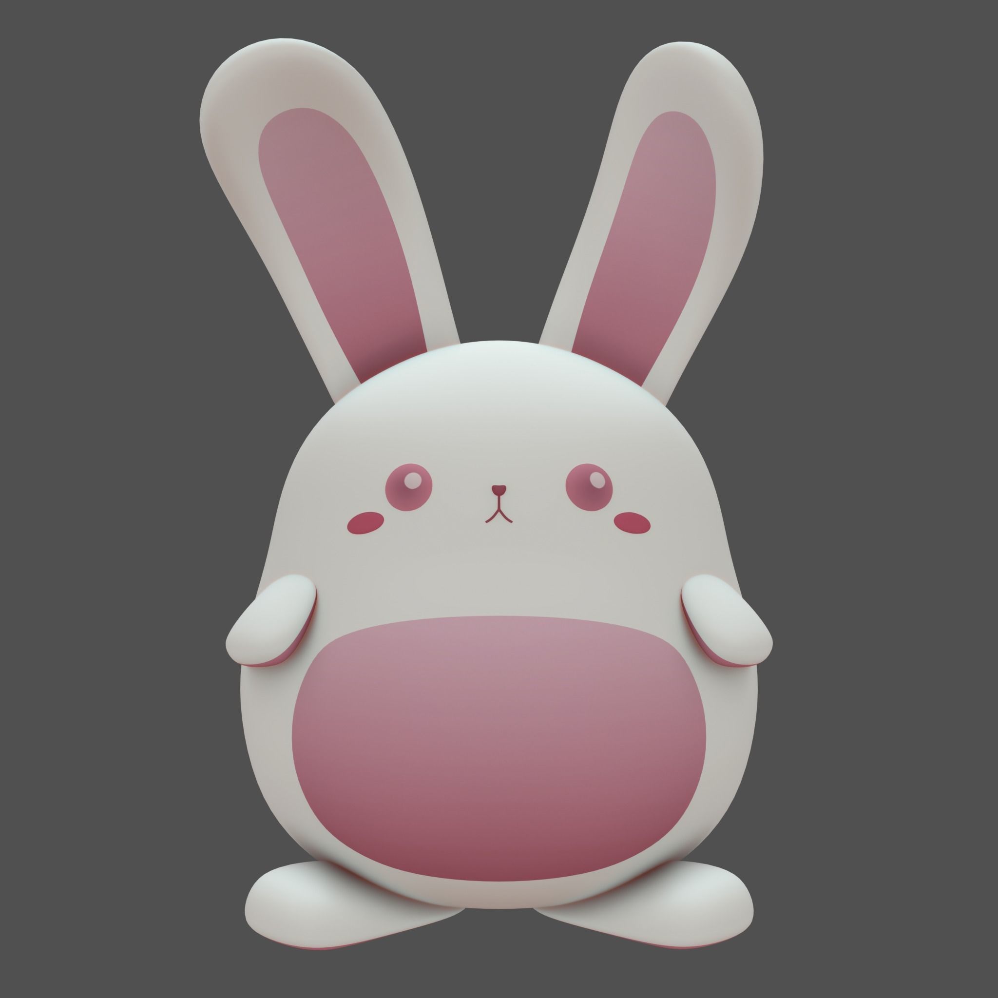 Plush Rabbit 3D model_1